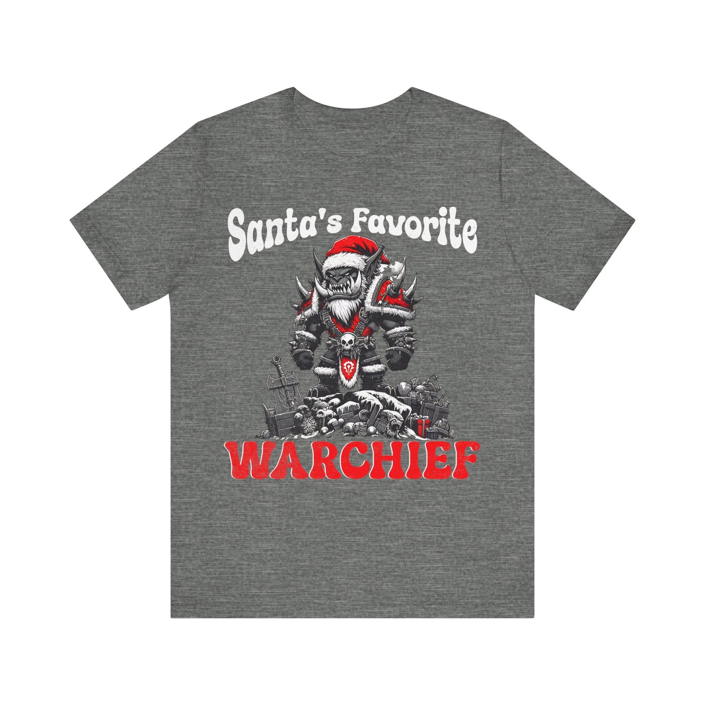 Gamer Tee, Wow shirt, Santa Hat Orc Tee, Video Game Gift, Gaming Apparel, Christmas Tee, Geek Shirt, christmas shirt, gamer shirt,