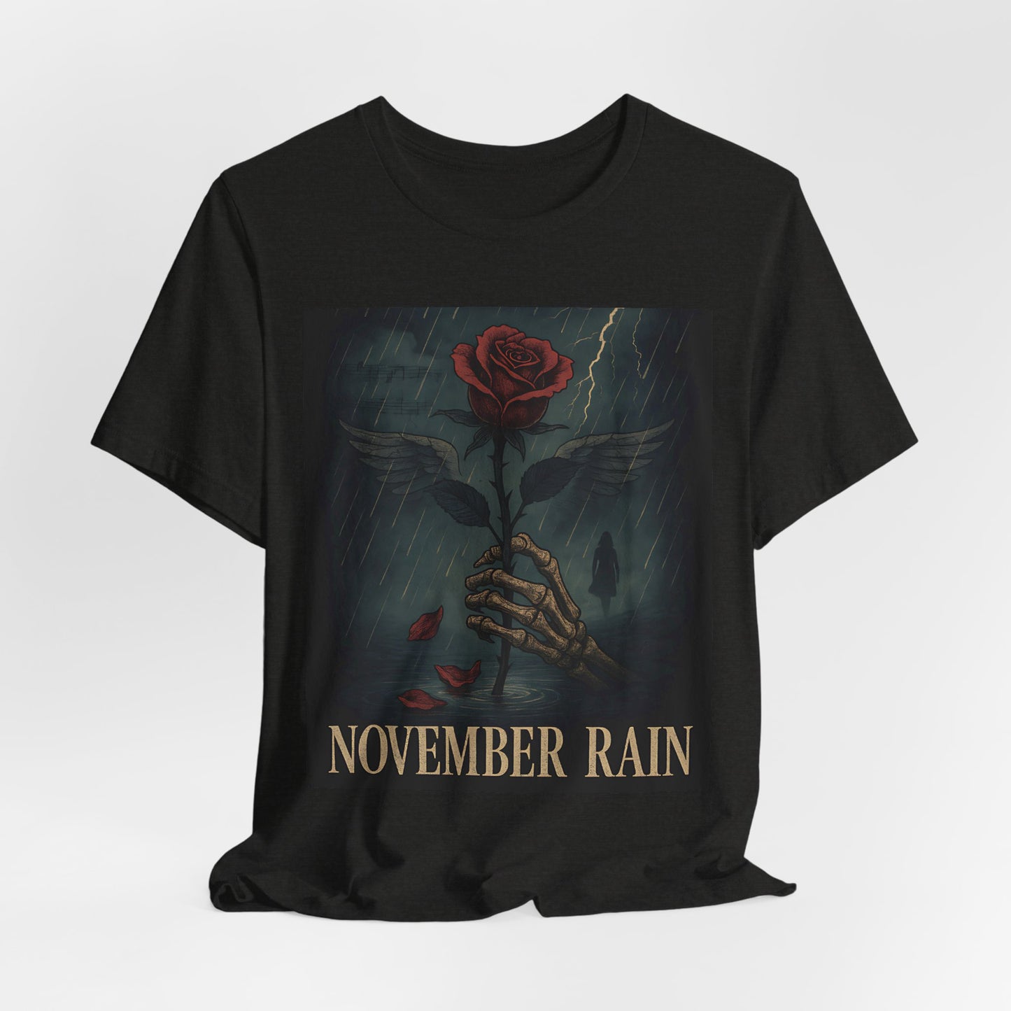 November Rain Graphic Tee - Unisex Jersey Short Sleeve T-Shirt