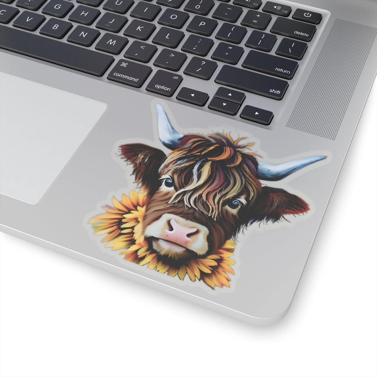 Sticker - Highland Cow in Sunflowers Kiss-Cut Stickers