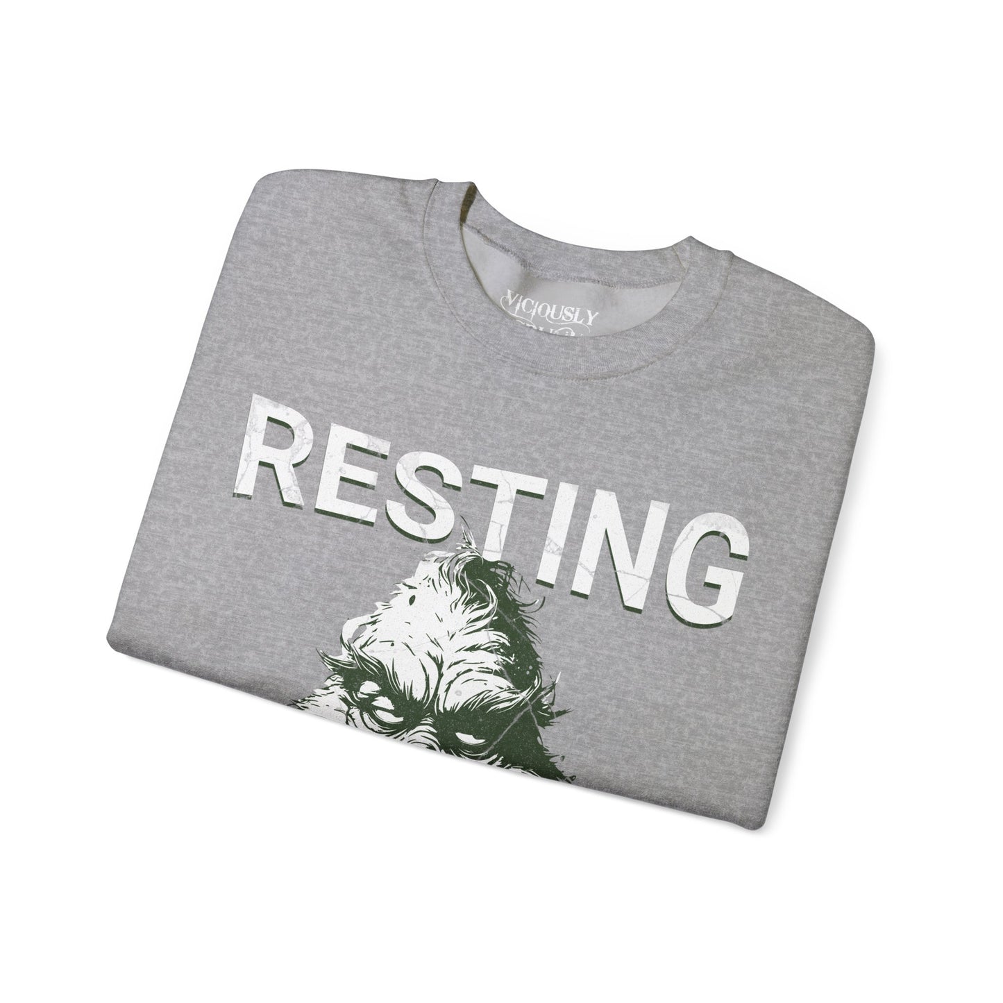 Grinch Resting Grinch Face- Sweatshirt