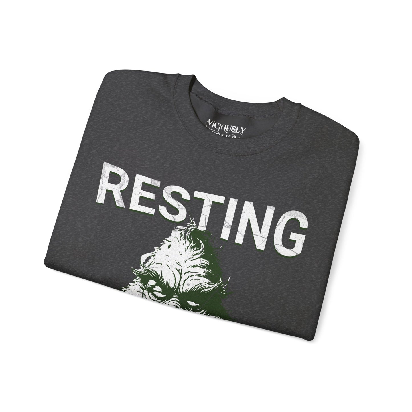 Grinch Resting Grinch Face- Sweatshirt