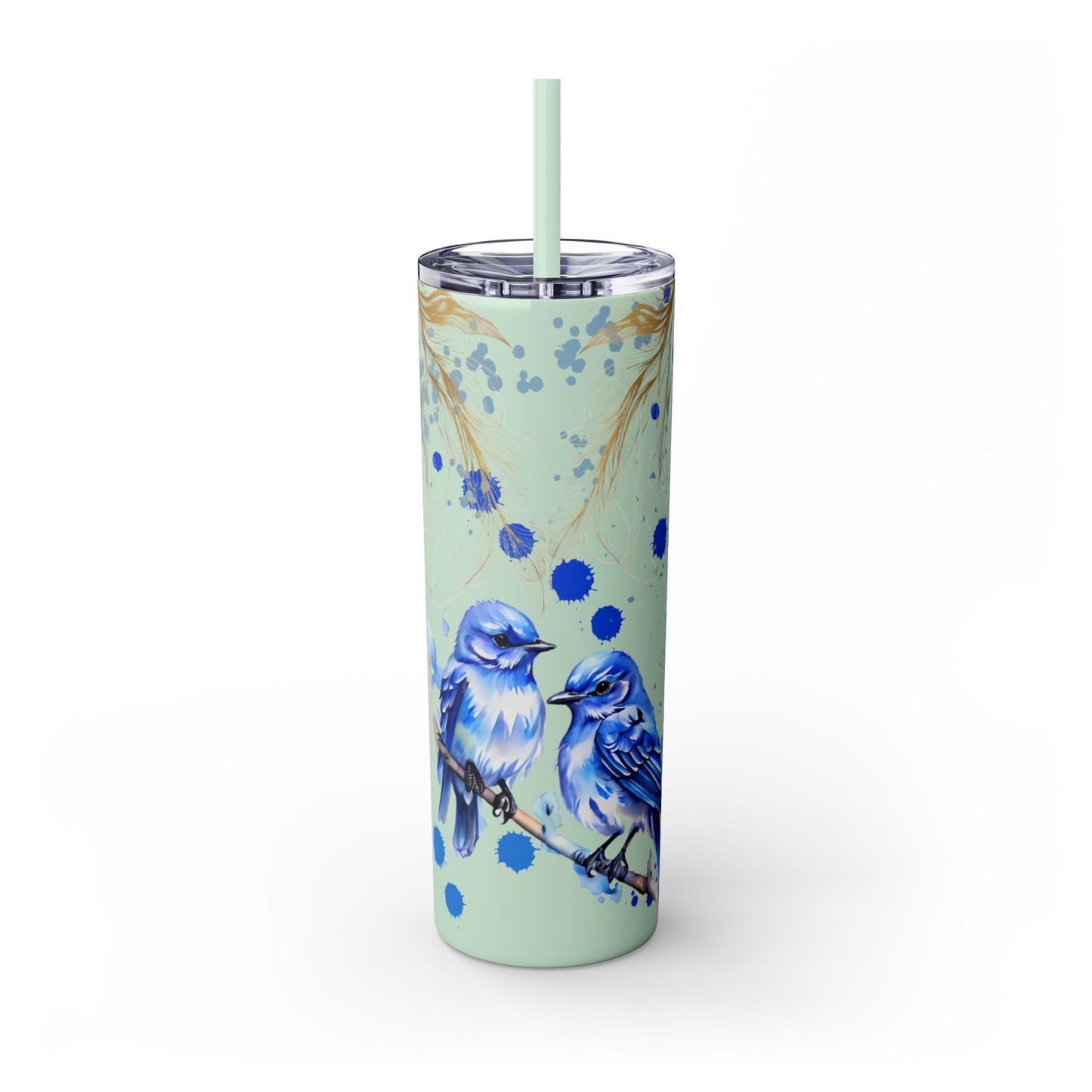 Tumbler Cup Bluebirds Design 20oz