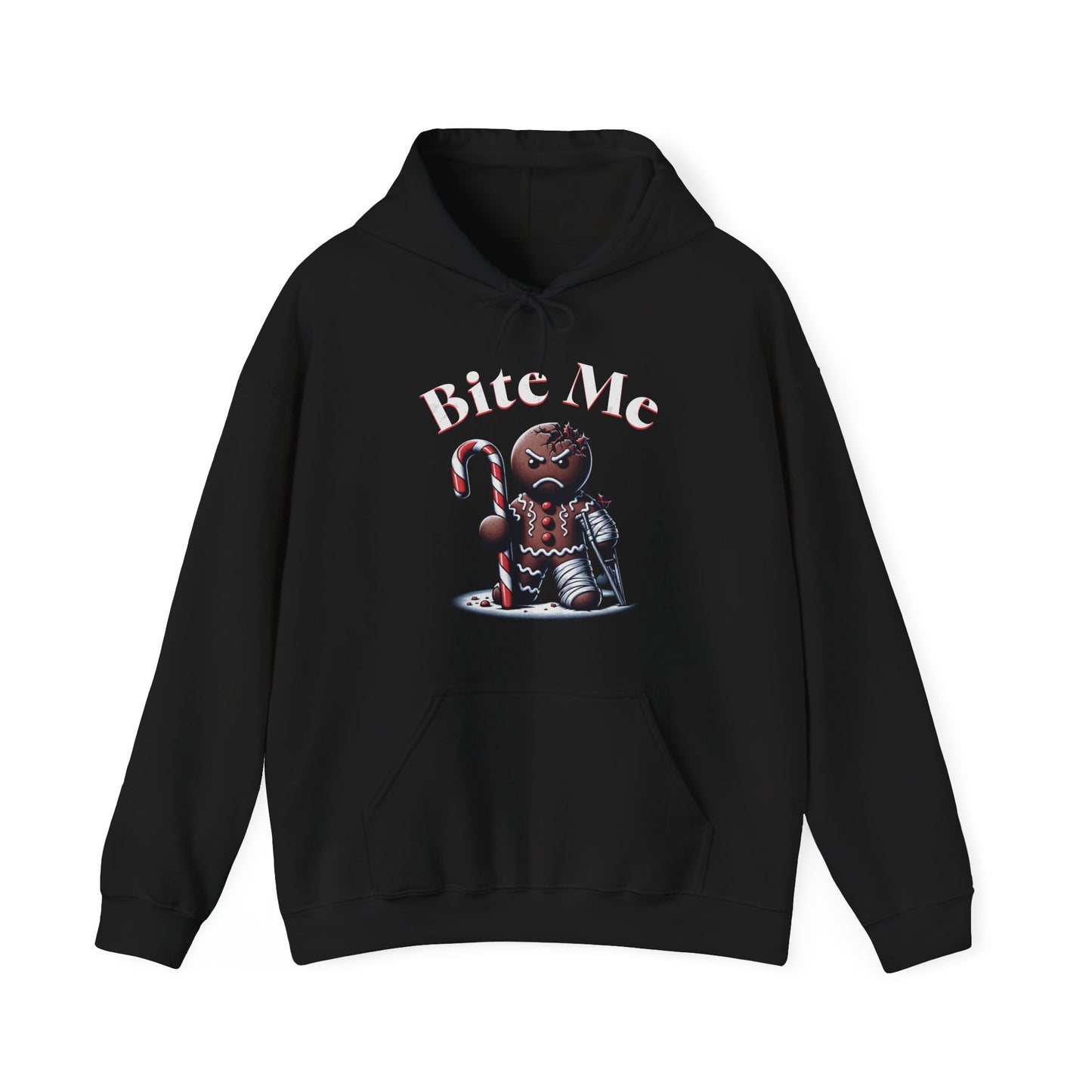 Funny Gingerbread Man Bite Me- Hoodie