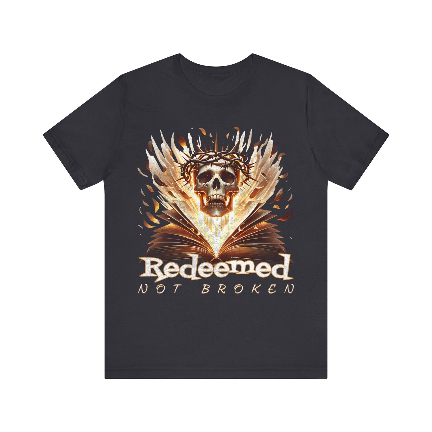 Christain tee- Redeemed Not Broken