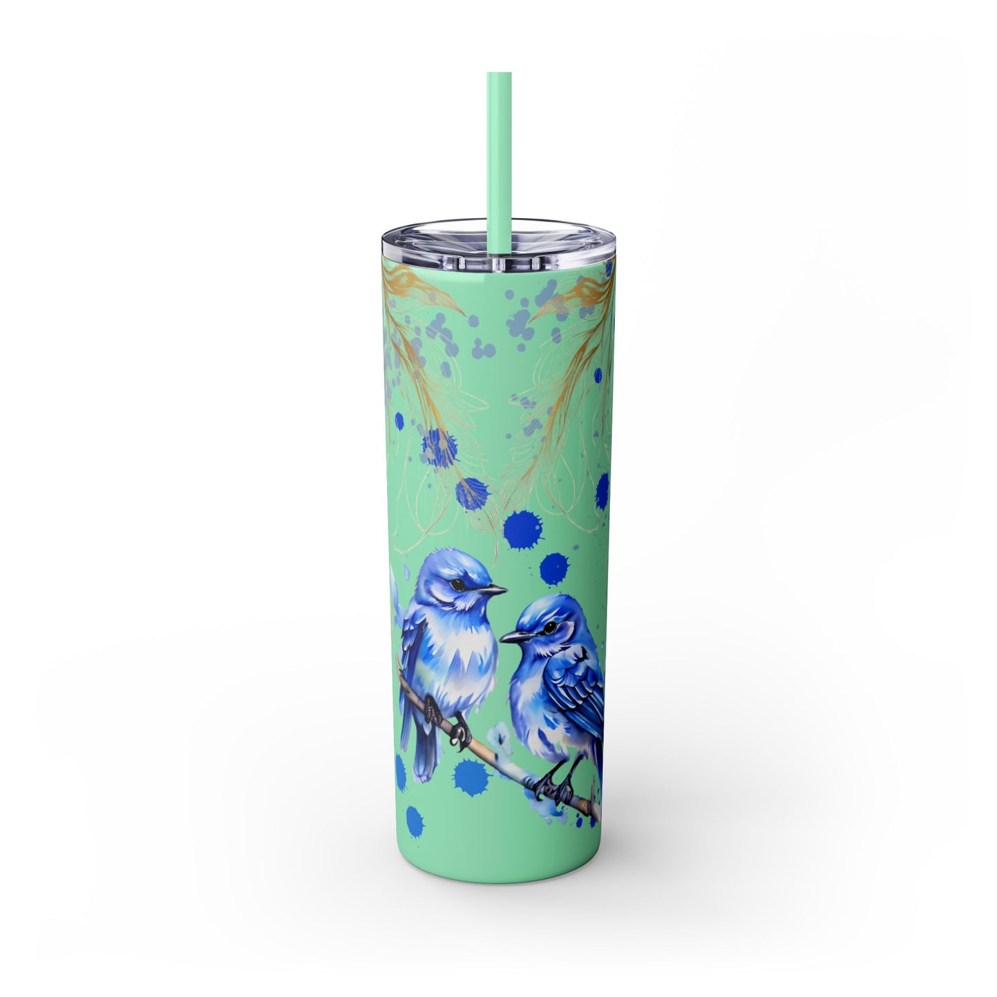 Tumbler Cup Bluebirds Design 20oz