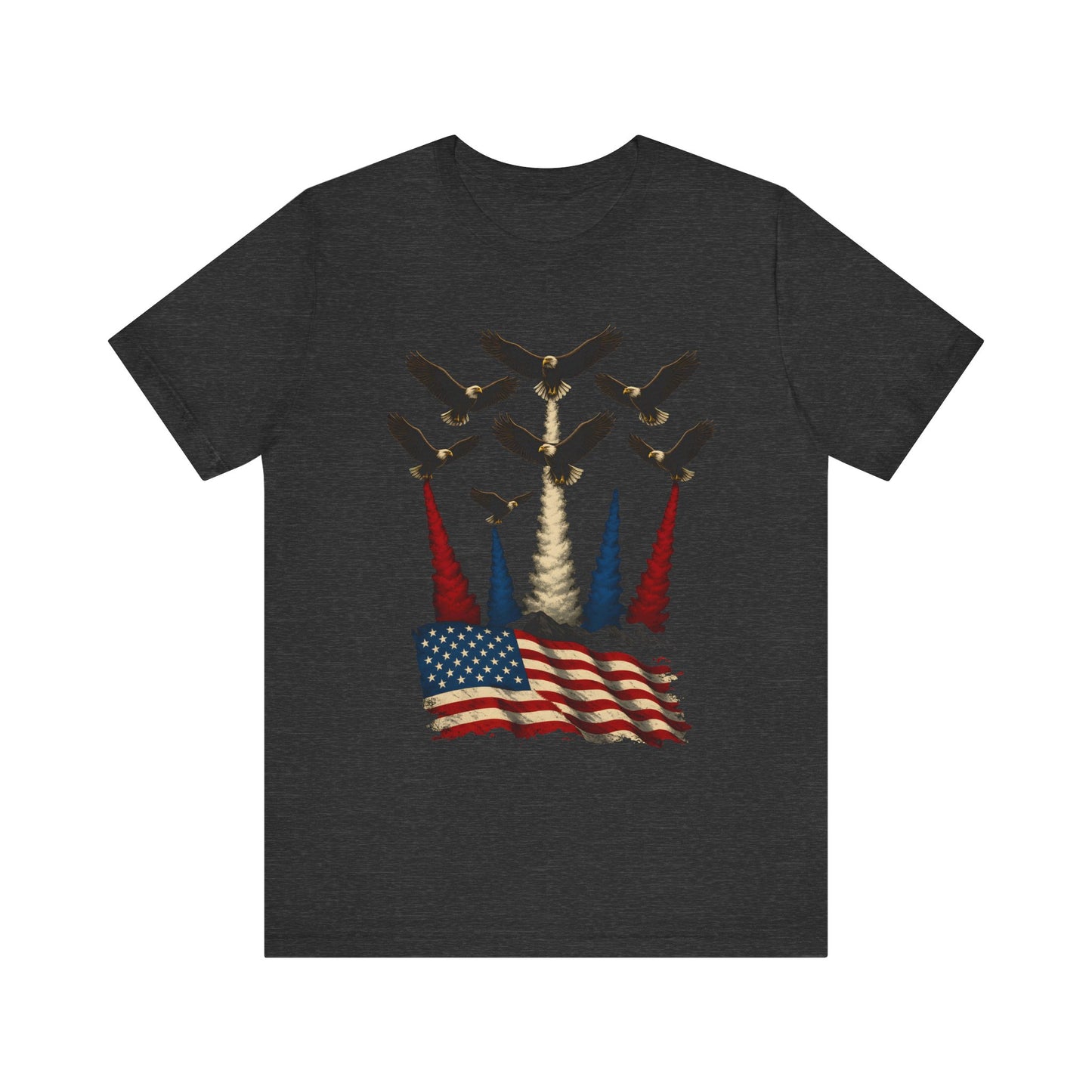 Patriotic Eagle Graphic Tee, Unisex Shirt, USA Flag Shirt, Perfect for Independence Day, Casual Wear, Gifts for Veterans