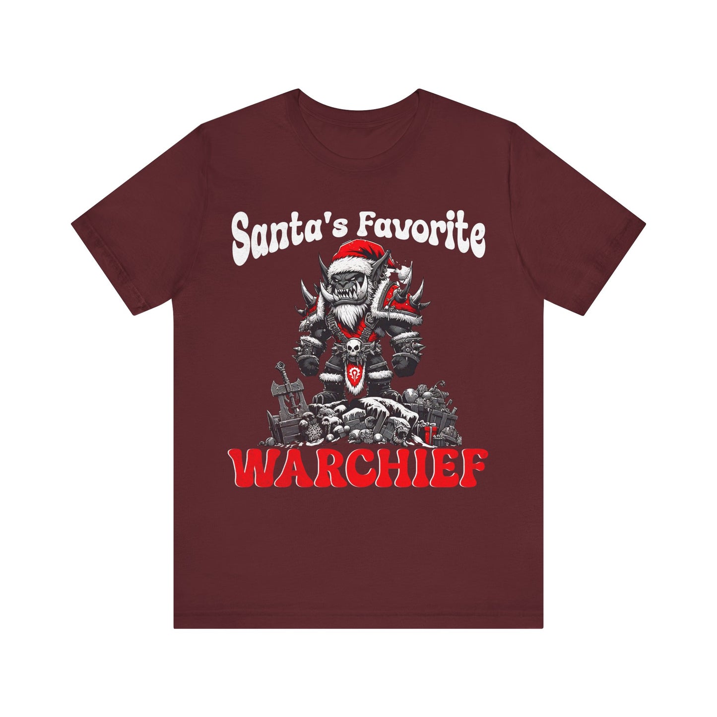 Gamer Tee, Wow shirt, Santa Hat Orc Tee, Video Game Gift, Gaming Apparel, Christmas Tee, Geek Shirt, christmas shirt, gamer shirt,