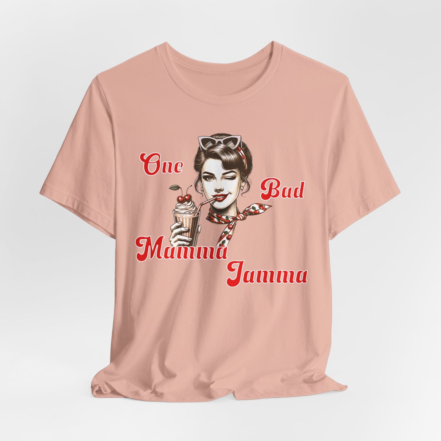 One Bad Mamma Jamma Tee - Fun Retro Graphic Shirt for Bold Individuals
