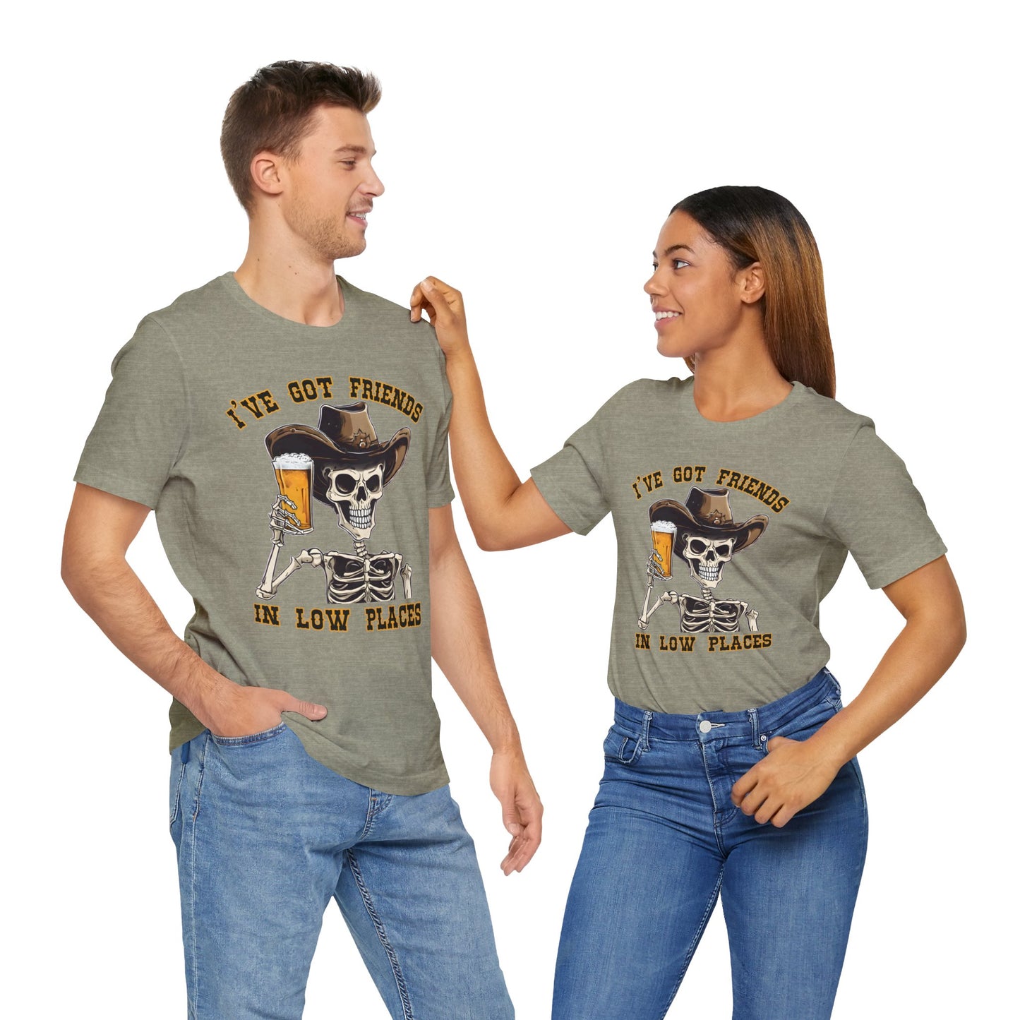 Friends in low Places Jersey Short Sleeve Tee - VICIOUSLY CRUNK MERCH