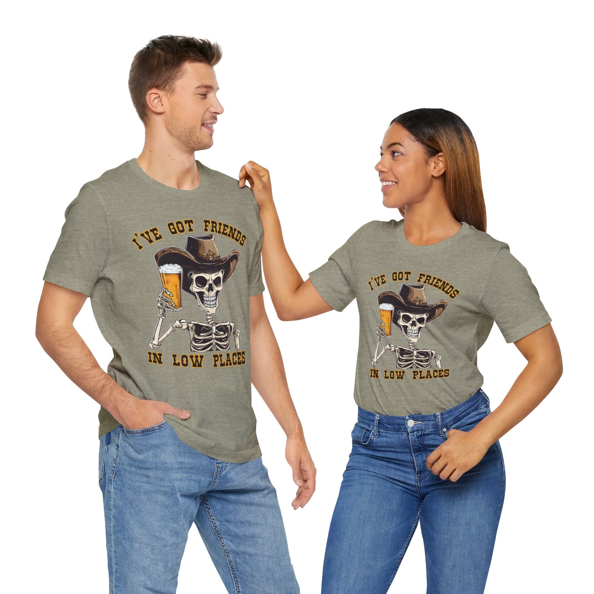 Friends in low Places Jersey Short Sleeve Tee - VICIOUSLY CRUNK MERCH