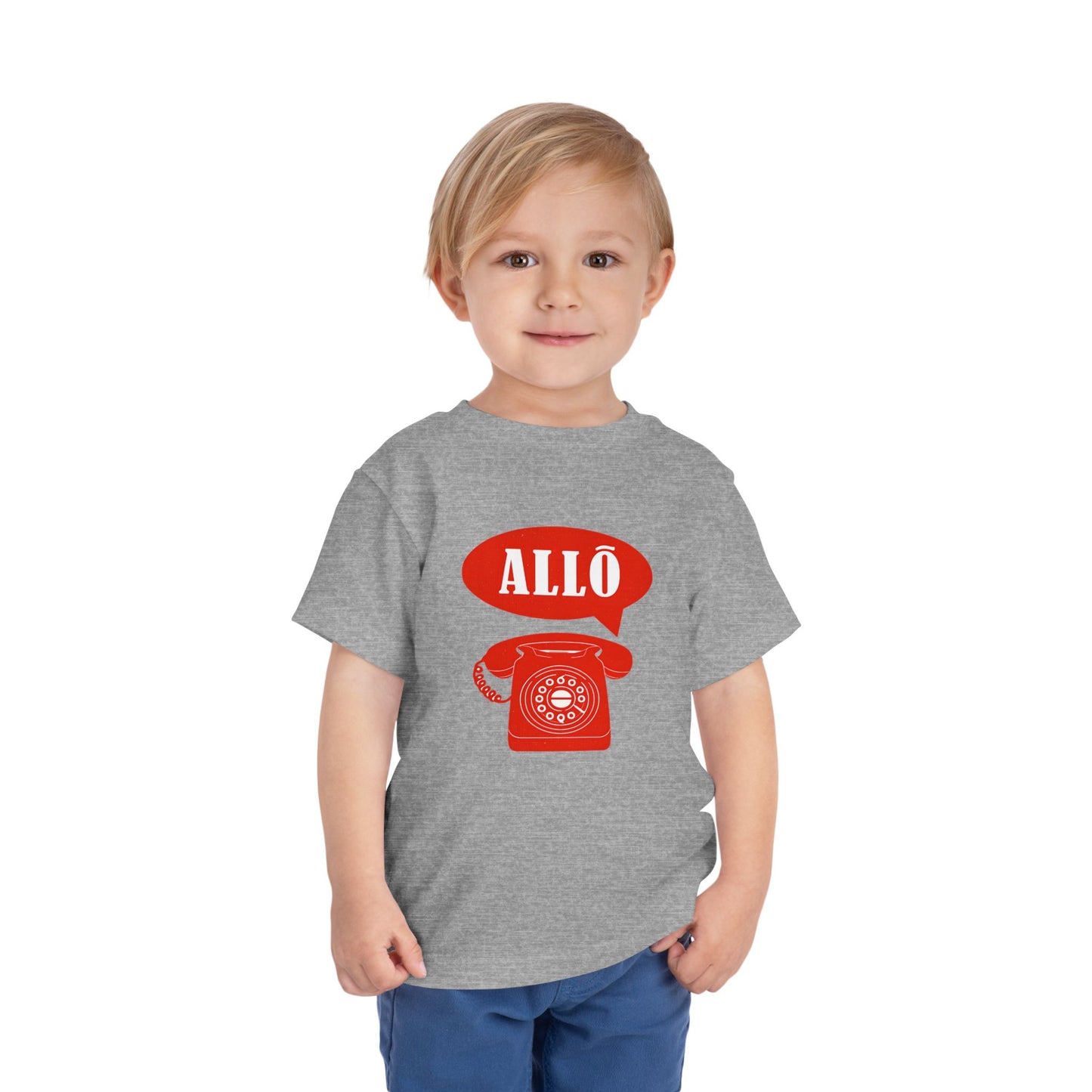 Cute Toddler Short Sleeve Tee- Retro Telephone