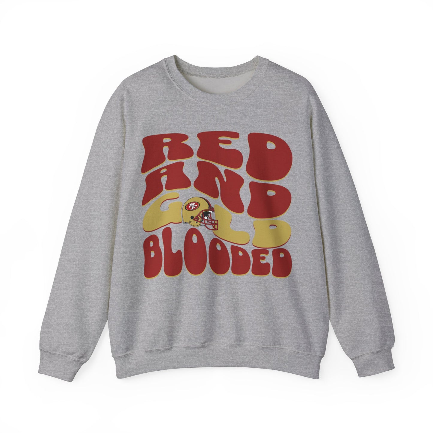 Red and gold blooded,San Francisco Football, San Francisco Football Shirt, Retro SF Football,San Francisco Football Sweatshirt