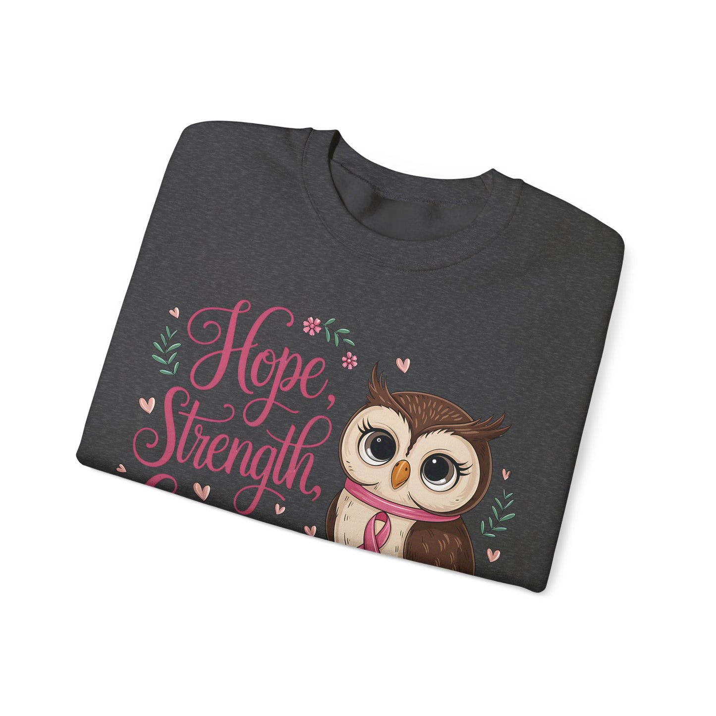 Breast Cancer Awareness Sweatshirt - Hope Strength Courage