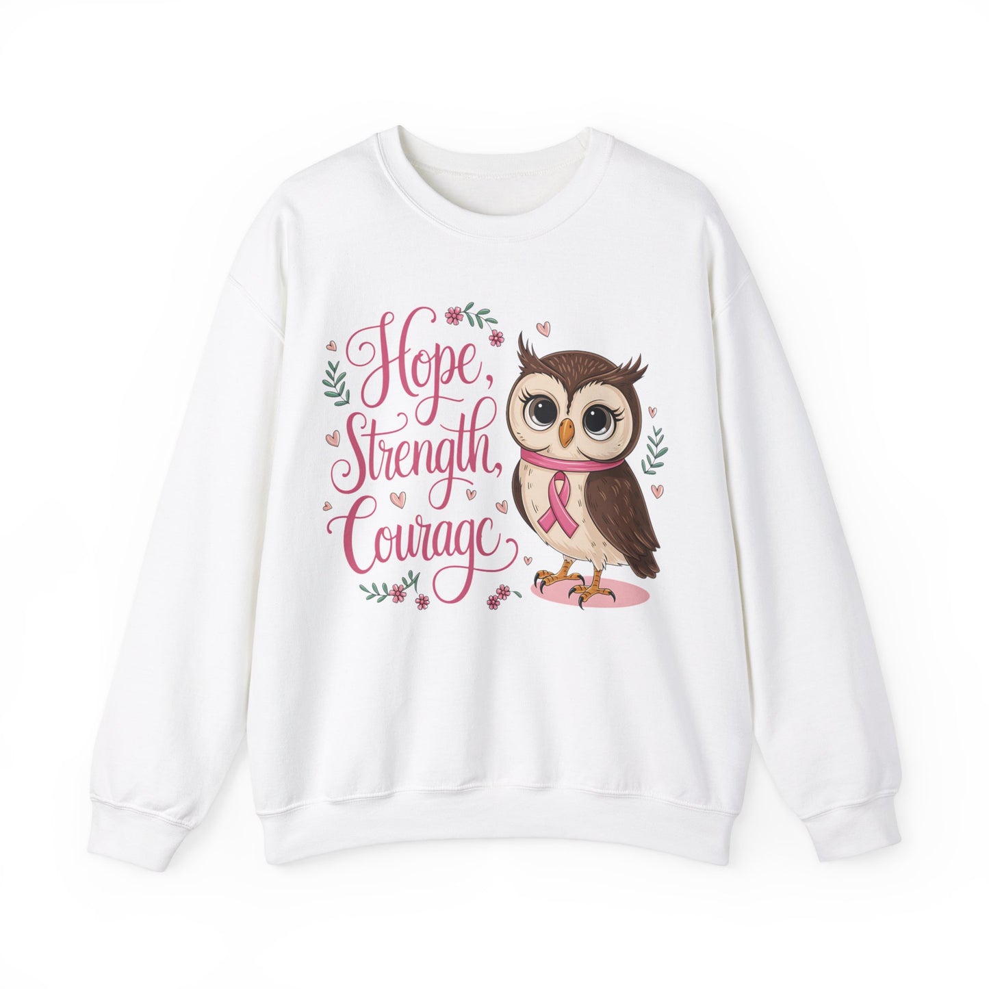 Breast Cancer Awareness Sweatshirt - Hope Strength Courage