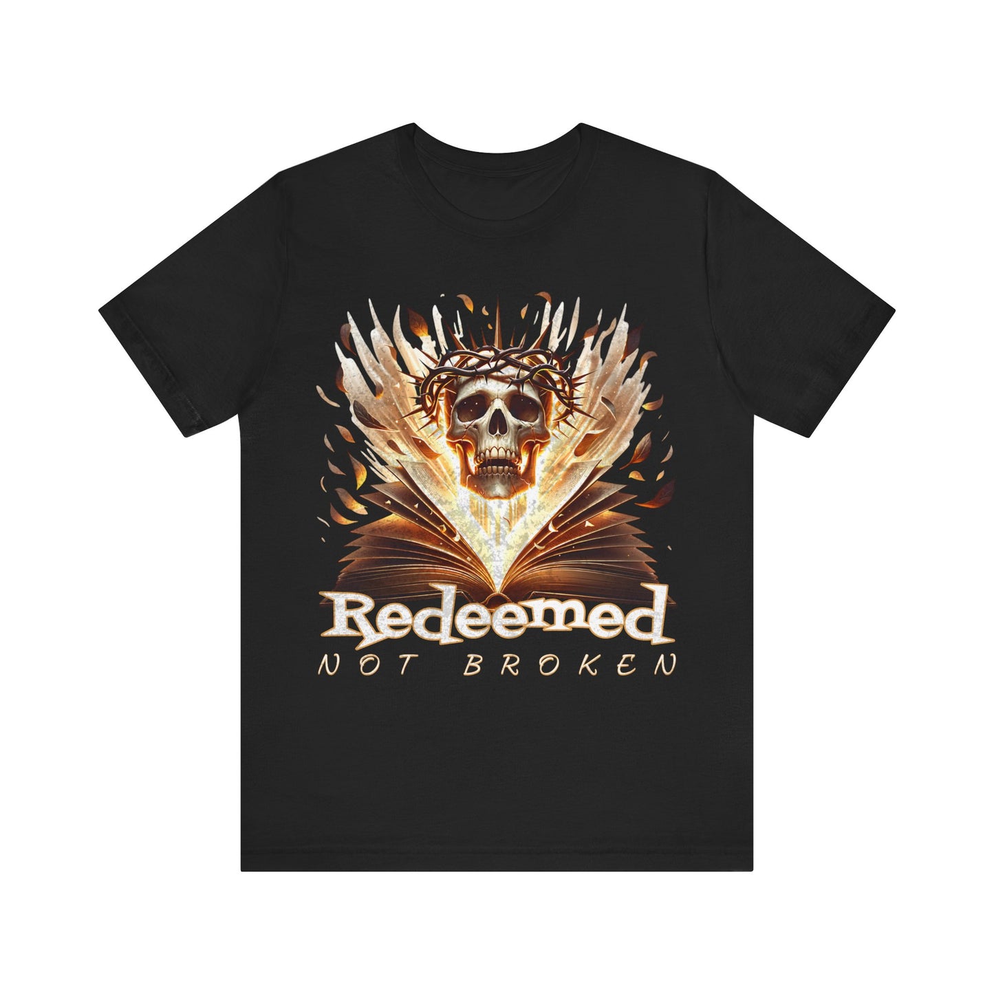 Christain tee- Redeemed Not Broken