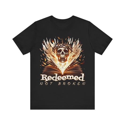 Christain tee- Redeemed Not Broken