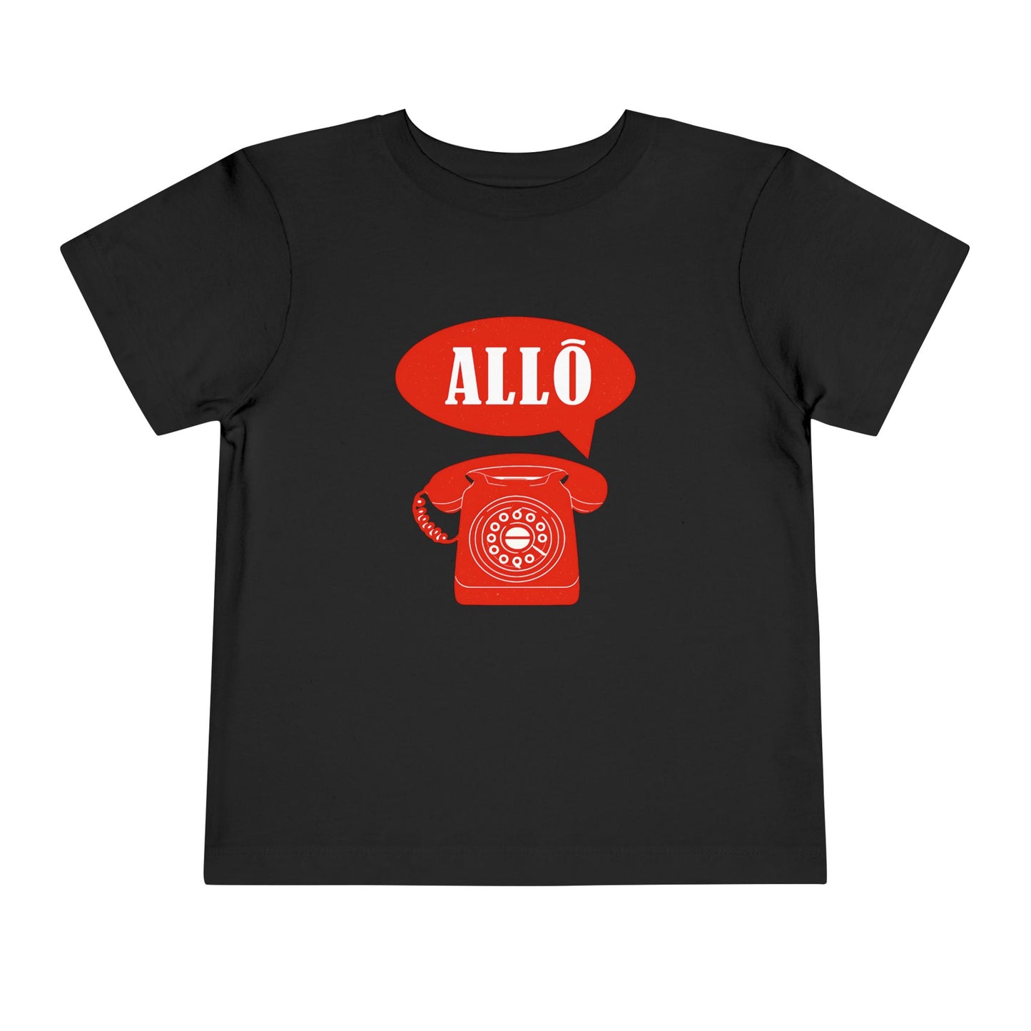 Cute Toddler Short Sleeve Tee- Retro Telephone