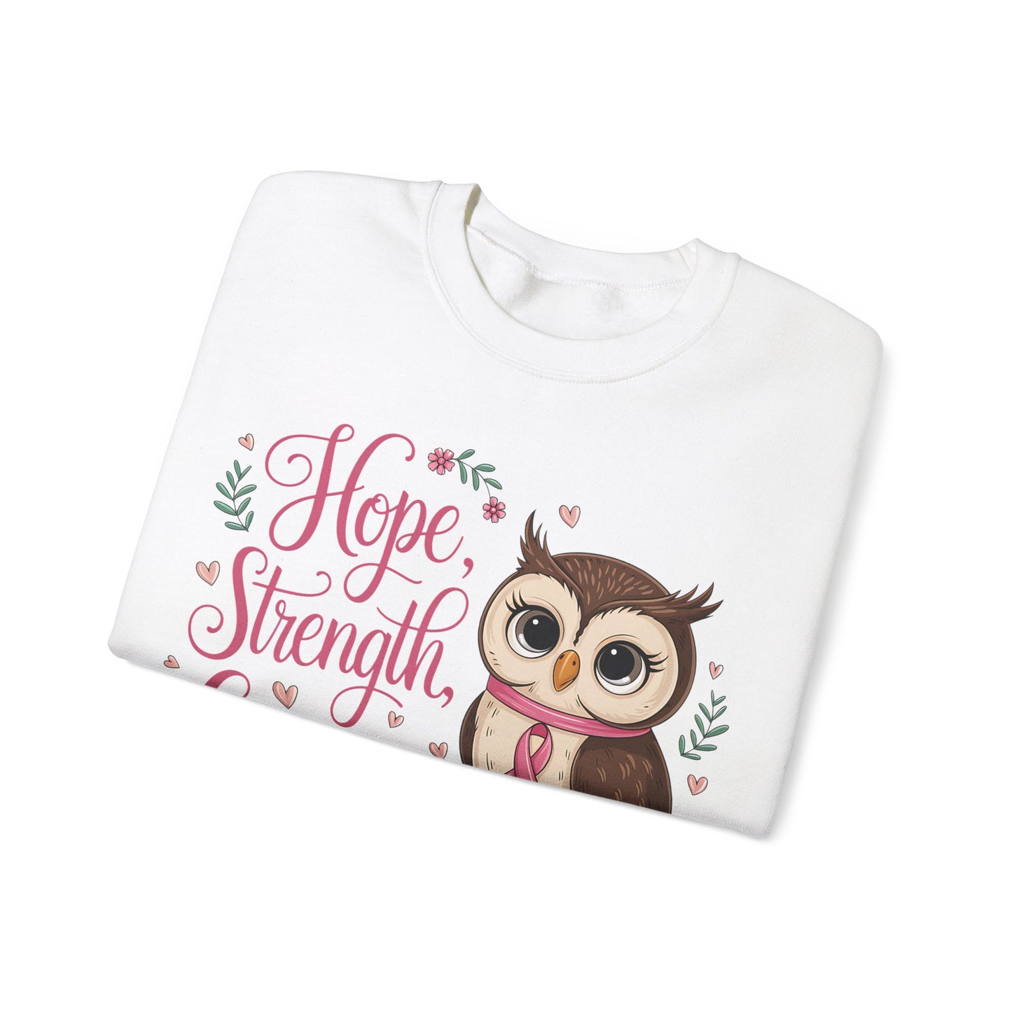Breast Cancer Awareness Sweatshirt - Hope Strength Courage