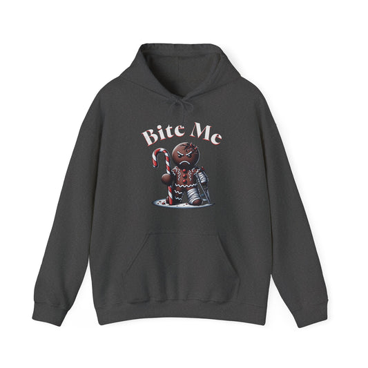 Funny Gingerbread Man Bite Me- Hoodie