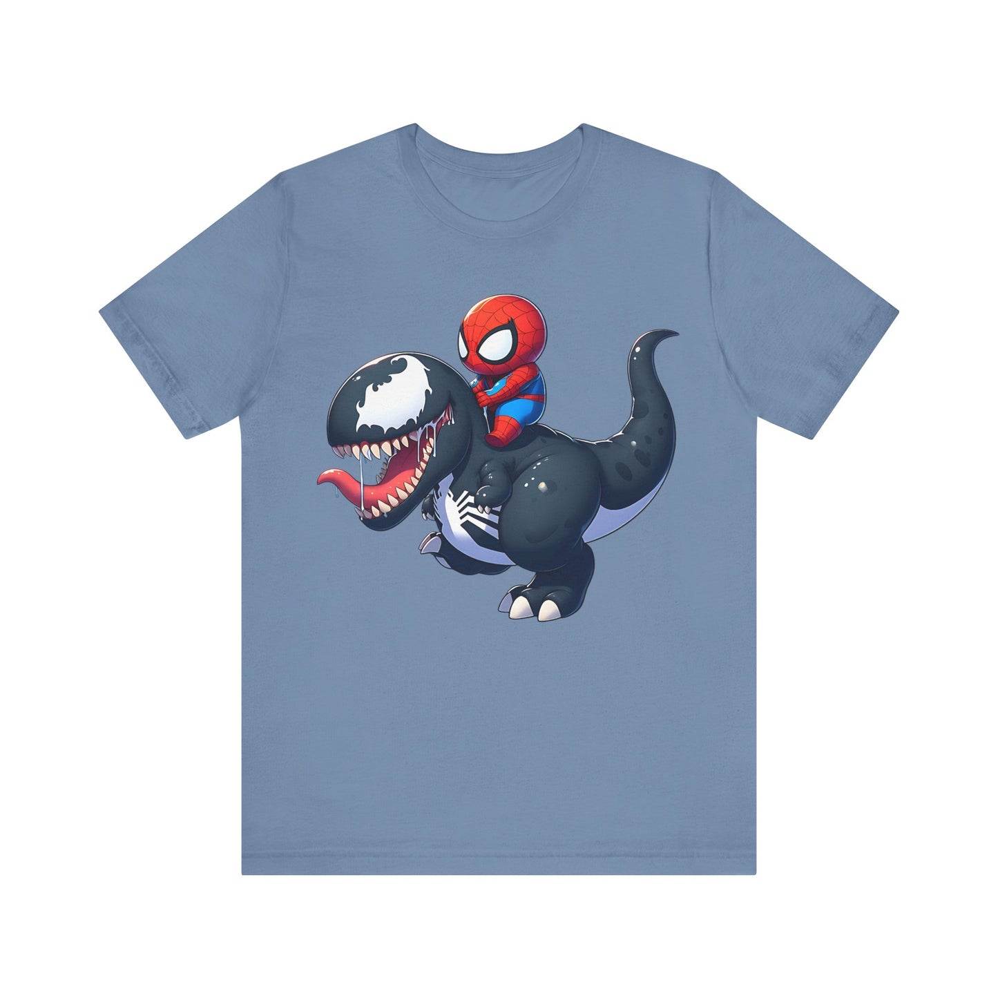Baby Spidey Riding a Venom Dino- T-Shirt
