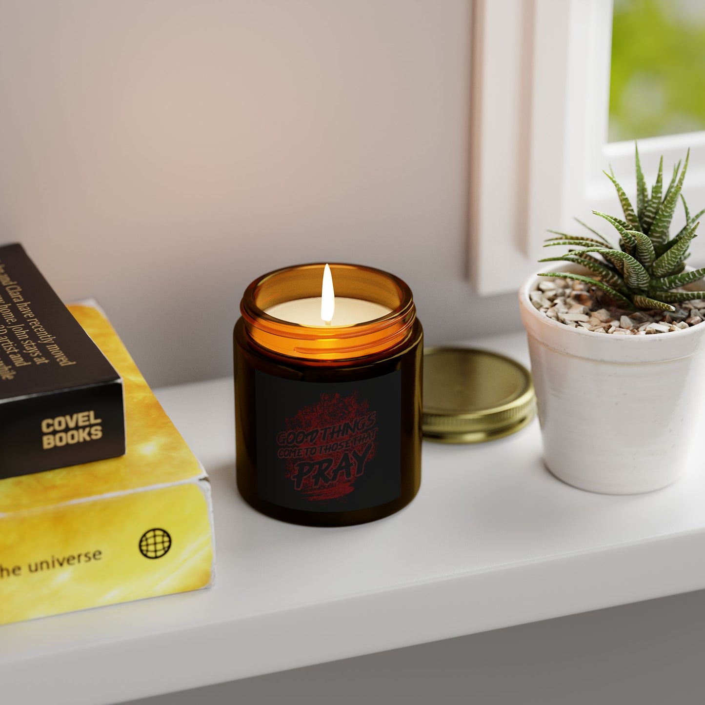 Good Things Come to Those That Pray Candles, Coconut Apricot Wax (4oz, 9oz)