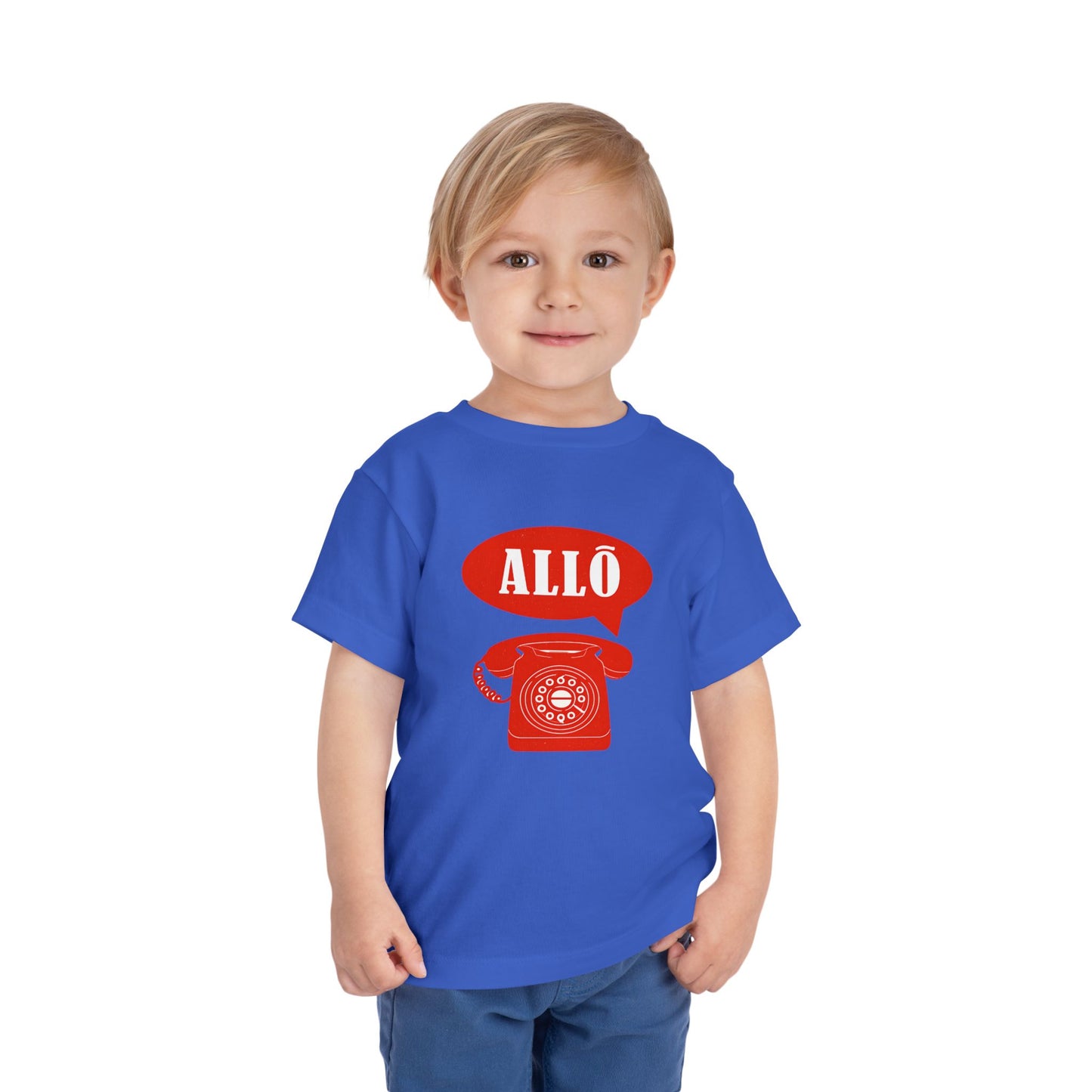 Cute Toddler Short Sleeve Tee- Retro Telephone