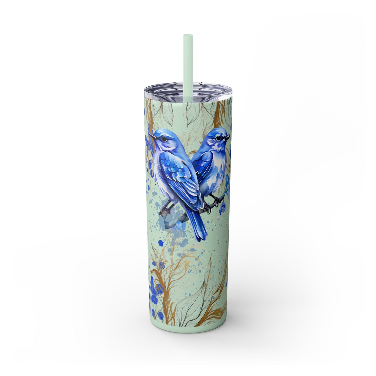 Tumbler Cup Bluebirds Design 20oz
