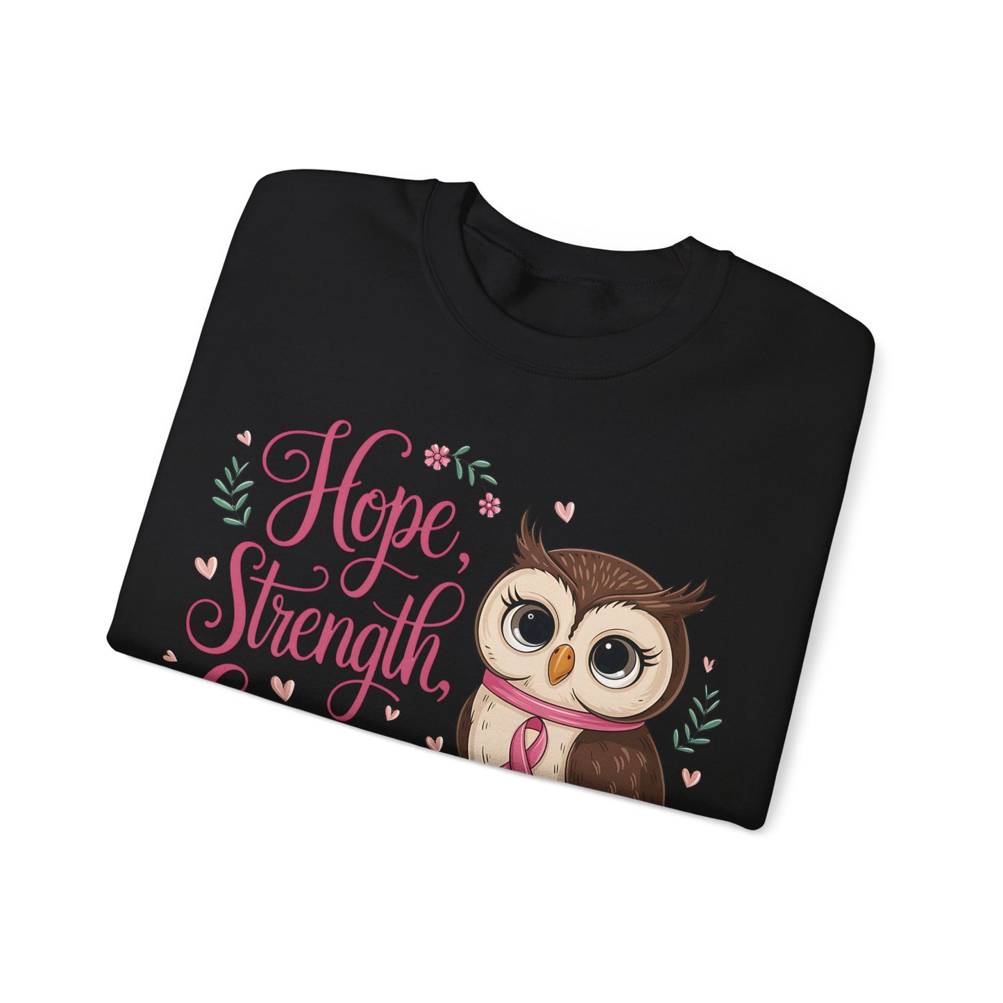 Breast Cancer Awareness Sweatshirt - Hope Strength Courage