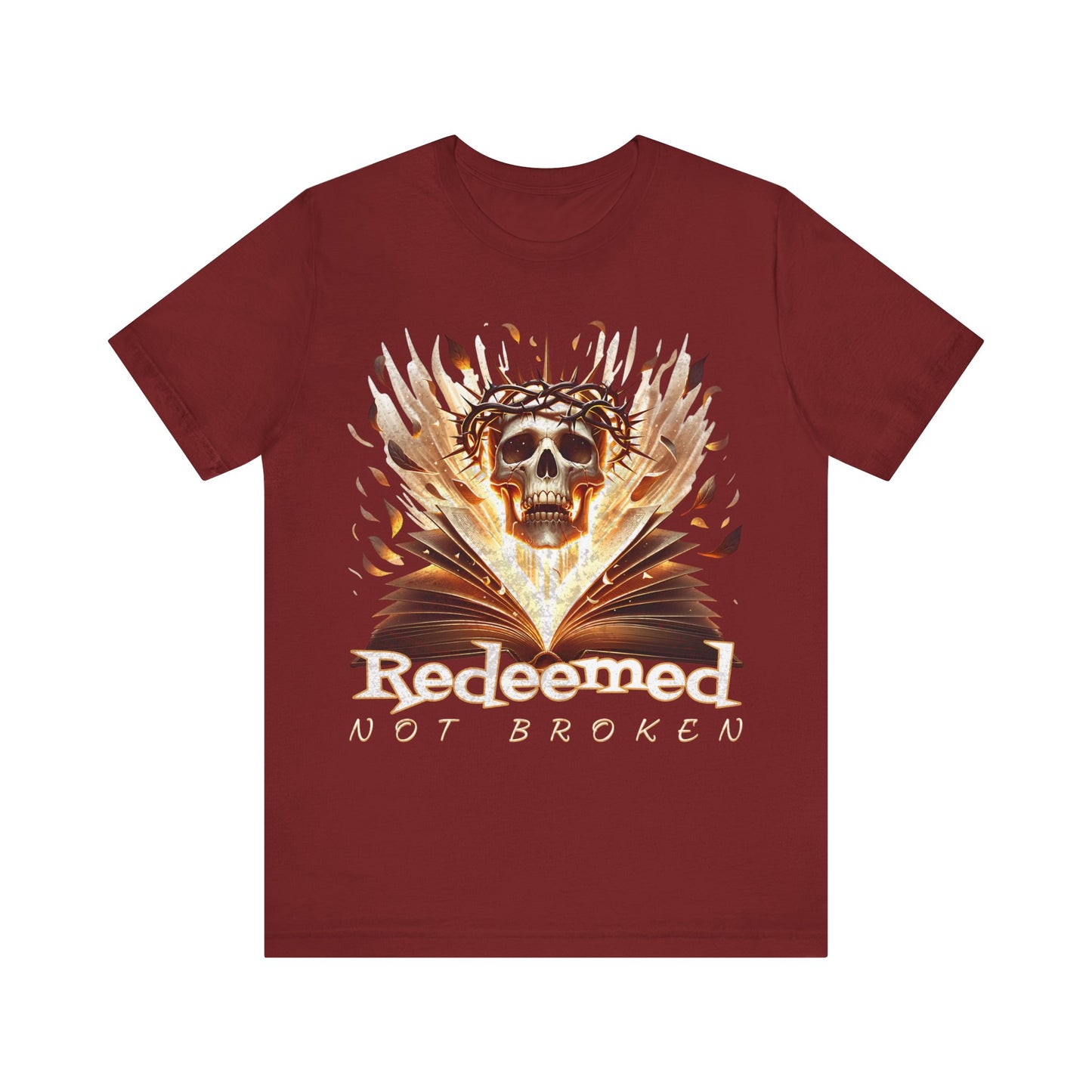 Christain tee- Redeemed Not Broken