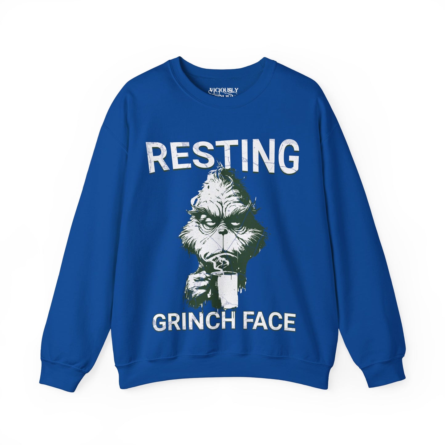Grinch Resting Grinch Face- Sweatshirt