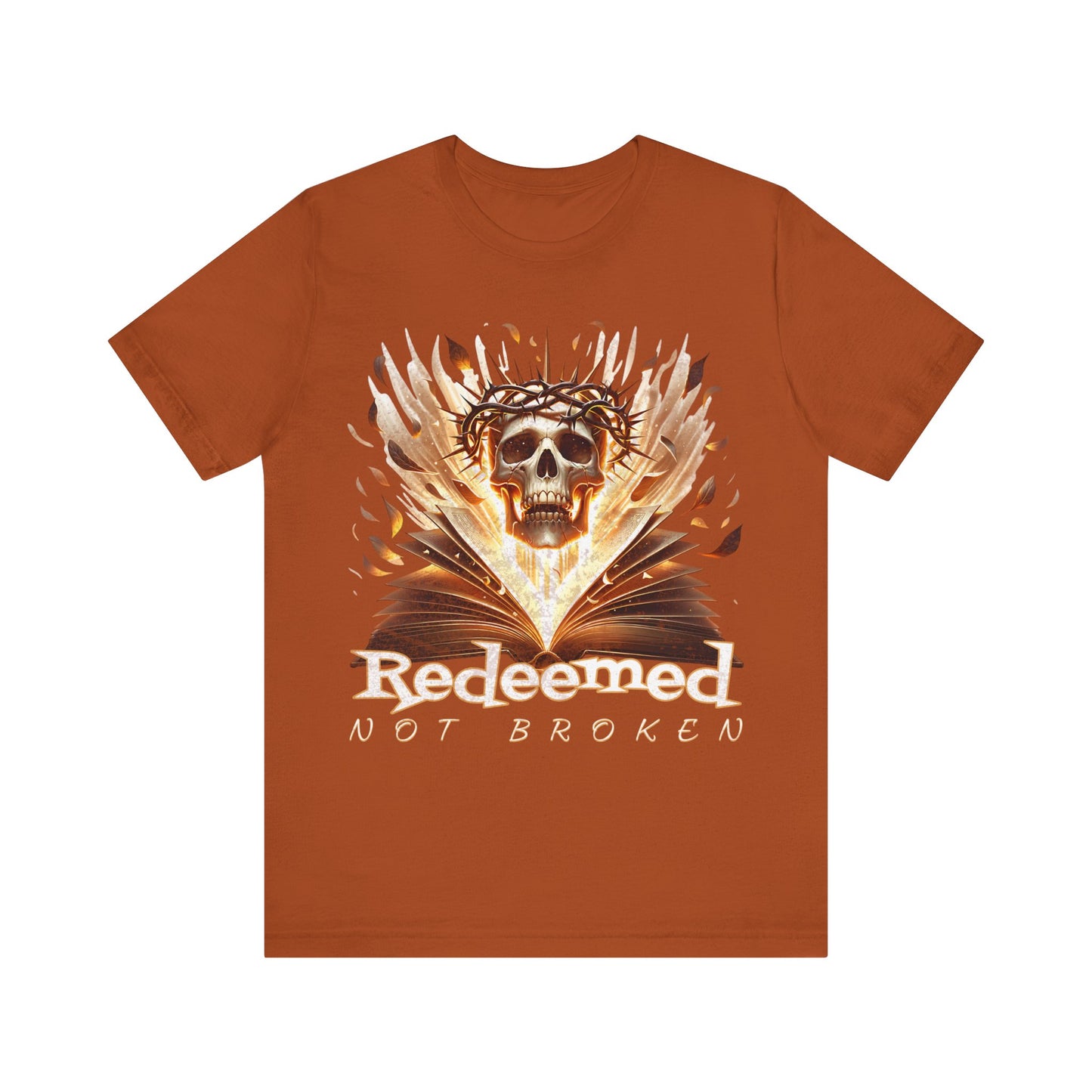 Christain tee- Redeemed Not Broken