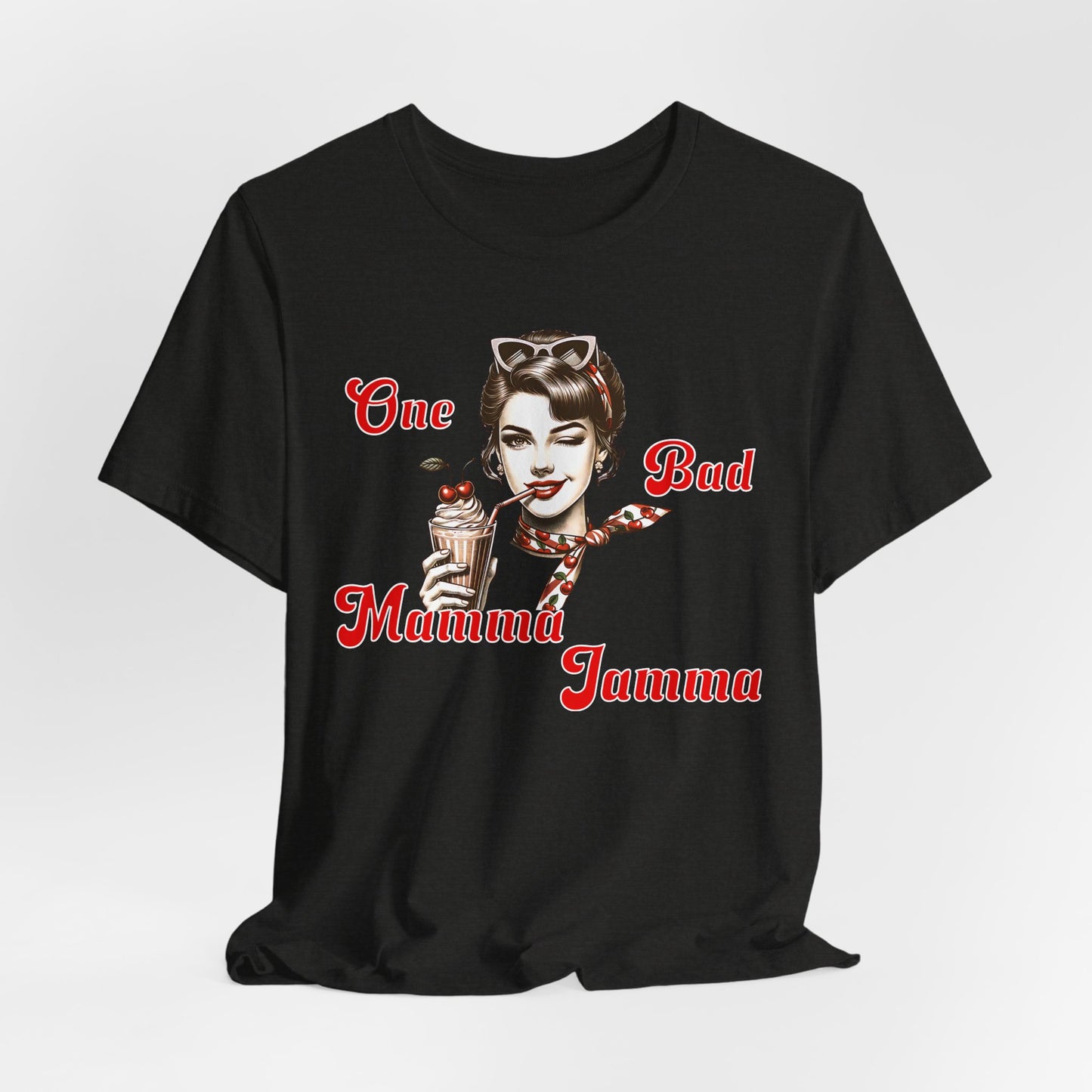 One Bad Mamma Jamma Tee - Fun Retro Graphic Shirt for Bold Individuals