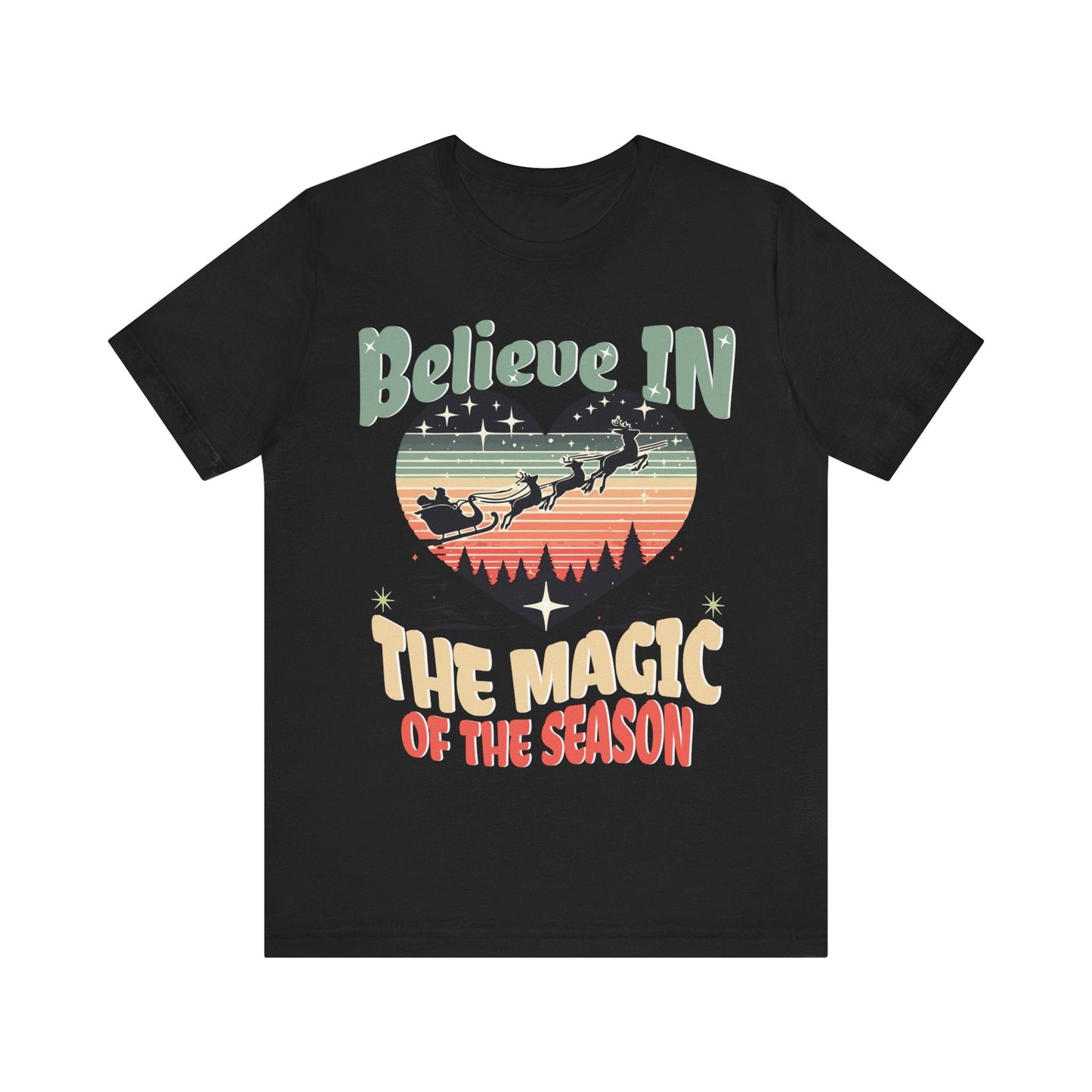 Christmas Shirt, Santa T - Shirt, Santa Believe, Christmas Gifts, Santa Graphic Tees, Express Delivery, Xmas Womens Clothing, Holiday T Shirts - VICIOUSLY CRUNK MERCH