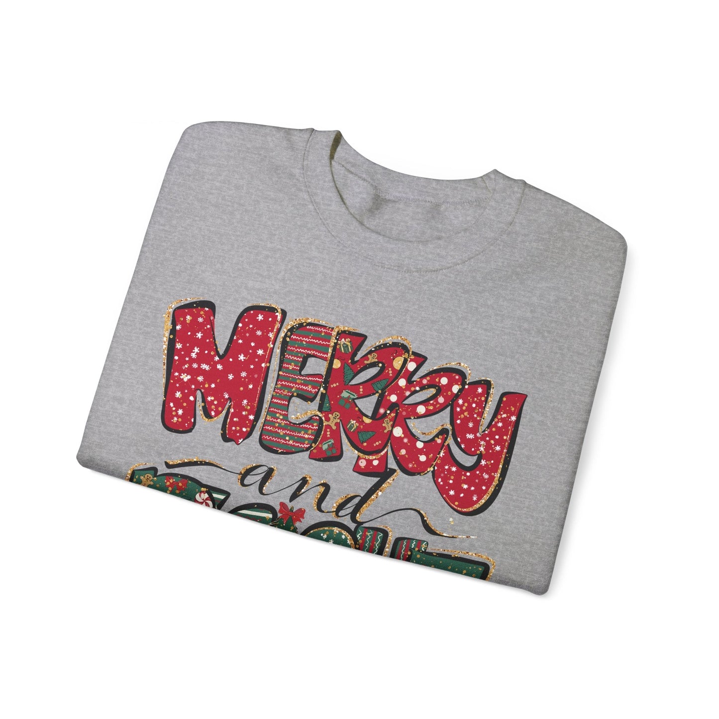 Christmas Sweatshirt, Womens Christmas Sweatshirt, Christmas Sweatshirts for Women, Christmas Merry and Bright - VICIOUSLY CRUNK MERCH