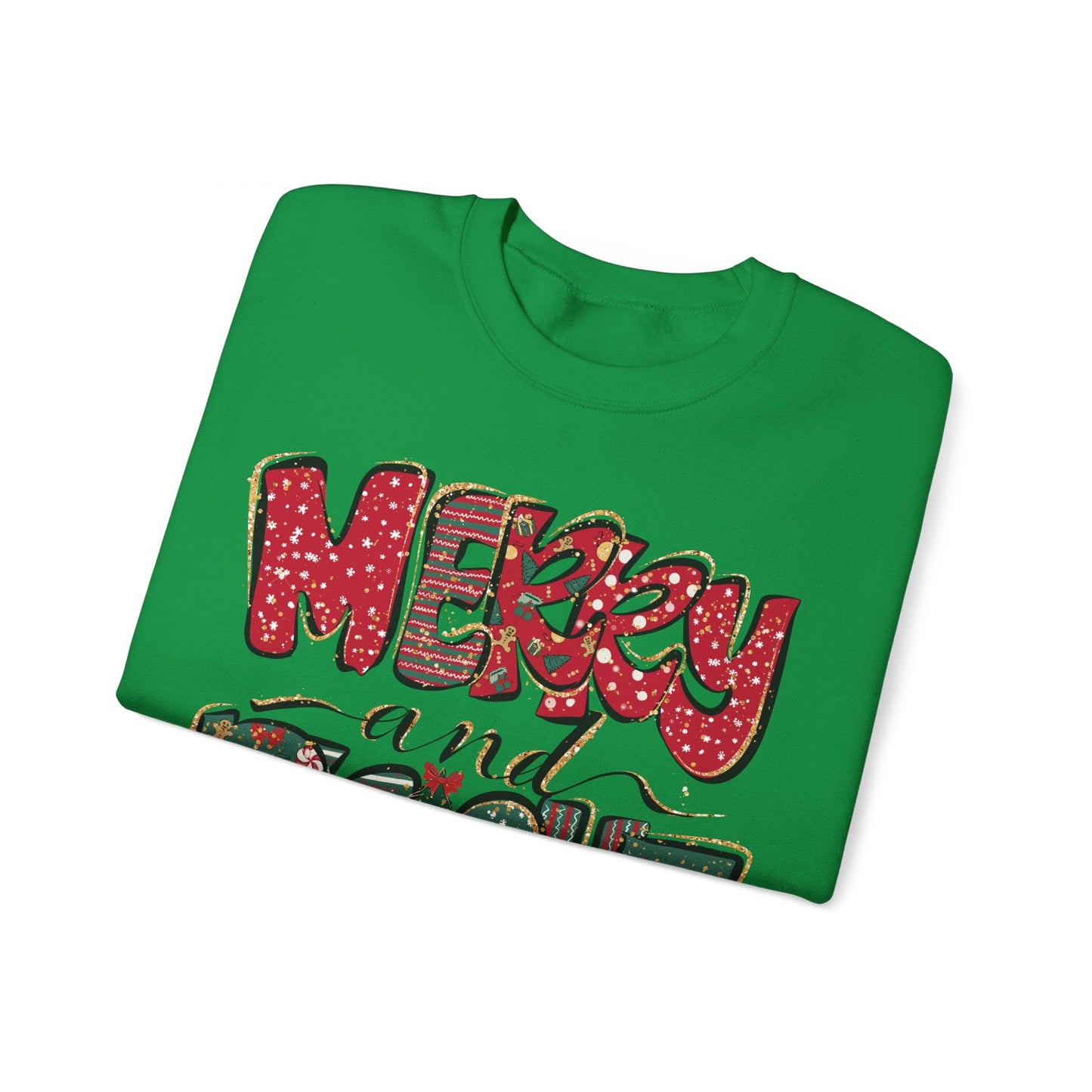 Christmas Sweatshirt, Womens Christmas Sweatshirt, Christmas Sweatshirts for Women, Christmas Merry and Bright - VICIOUSLY CRUNK MERCH