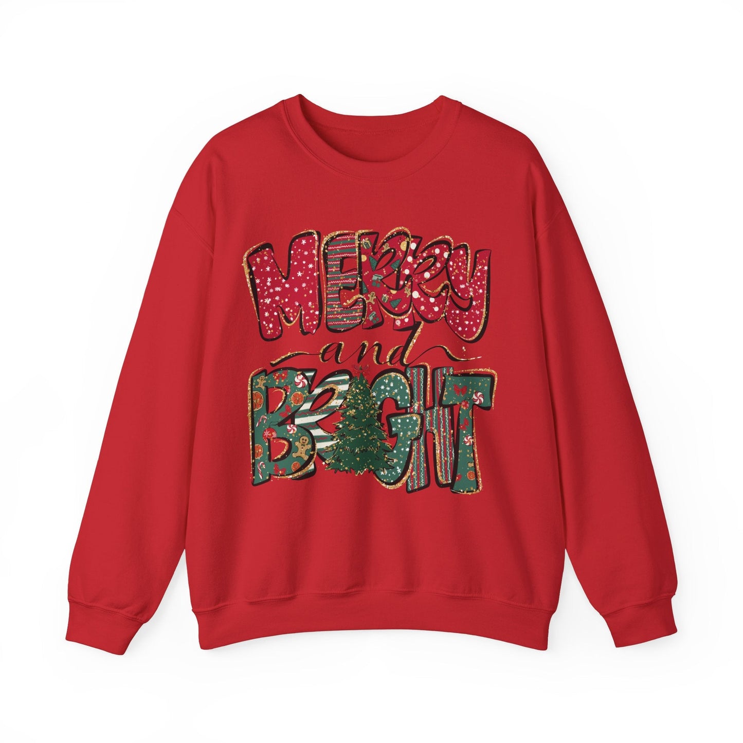 Christmas Sweatshirt, Womens Christmas Sweatshirt, Christmas Sweatshirts for Women, Christmas Merry and Bright - VICIOUSLY CRUNK MERCH