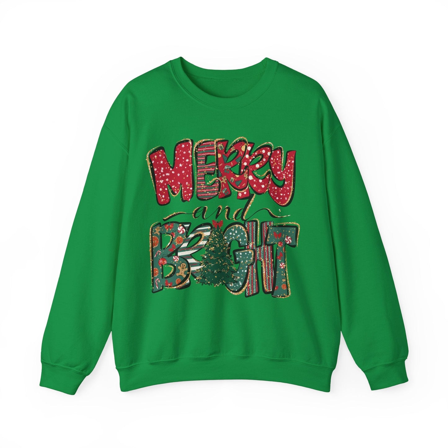 Christmas Sweatshirt, Womens Christmas Sweatshirt, Christmas Sweatshirts for Women, Christmas Merry and Bright - VICIOUSLY CRUNK MERCH