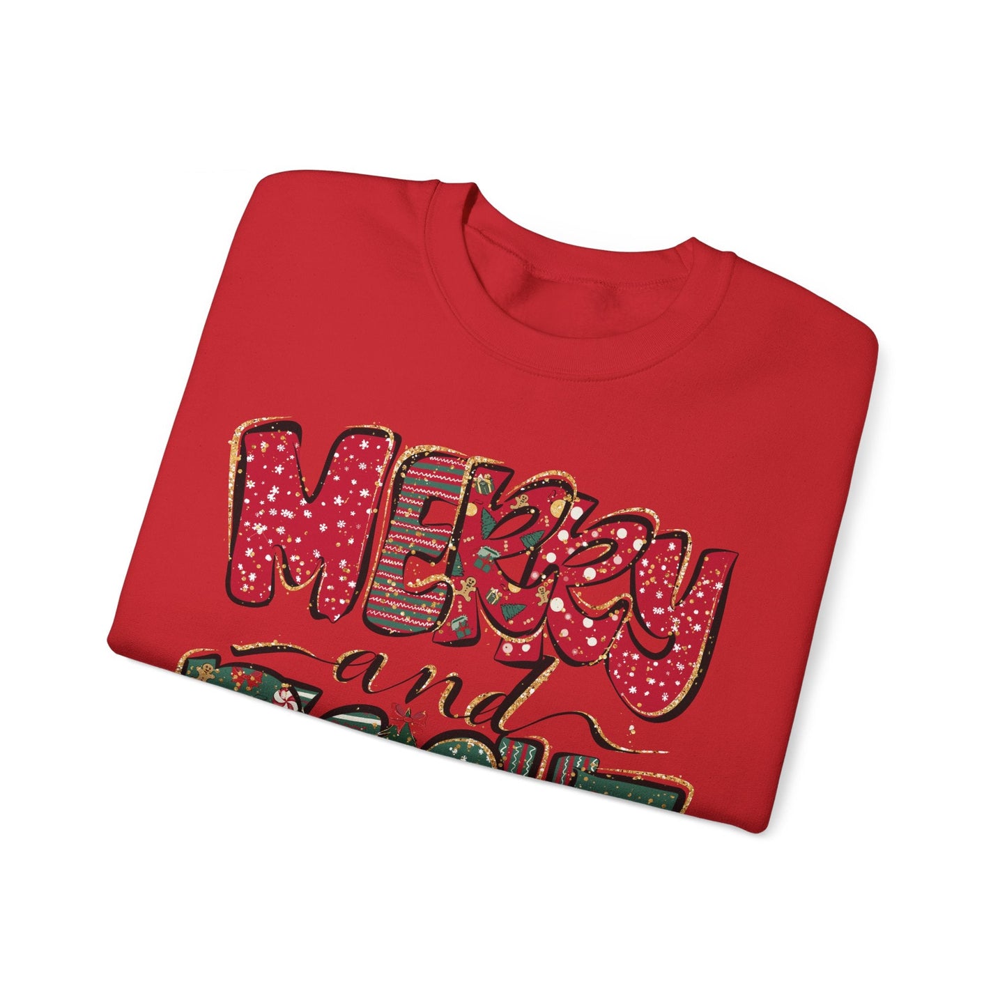 Christmas Sweatshirt, Womens Christmas Sweatshirt, Christmas Sweatshirts for Women, Christmas Merry and Bright - VICIOUSLY CRUNK MERCH