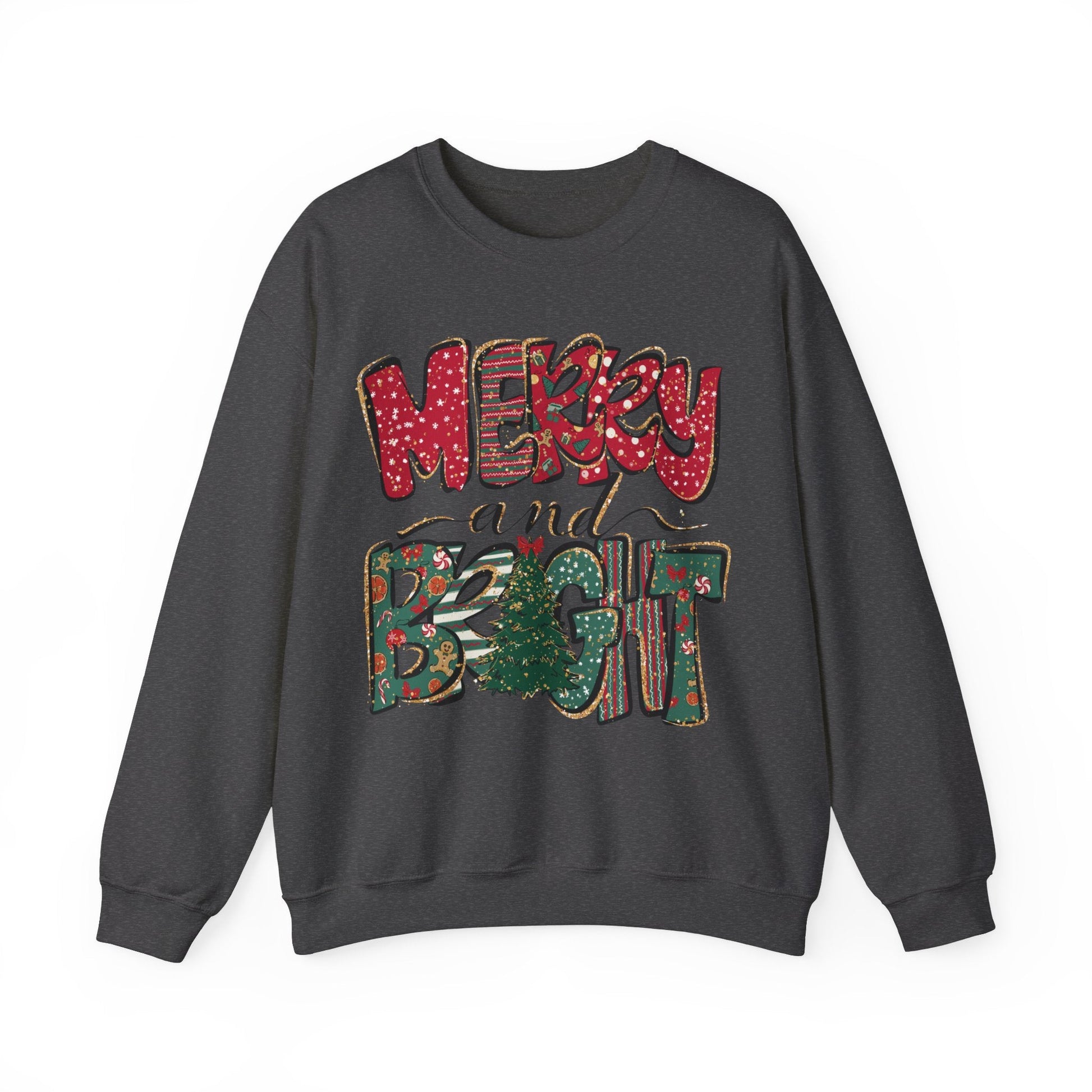 Christmas Sweatshirt, Womens Christmas Sweatshirt, Christmas Sweatshirts for Women, Christmas Merry and Bright - VICIOUSLY CRUNK MERCH