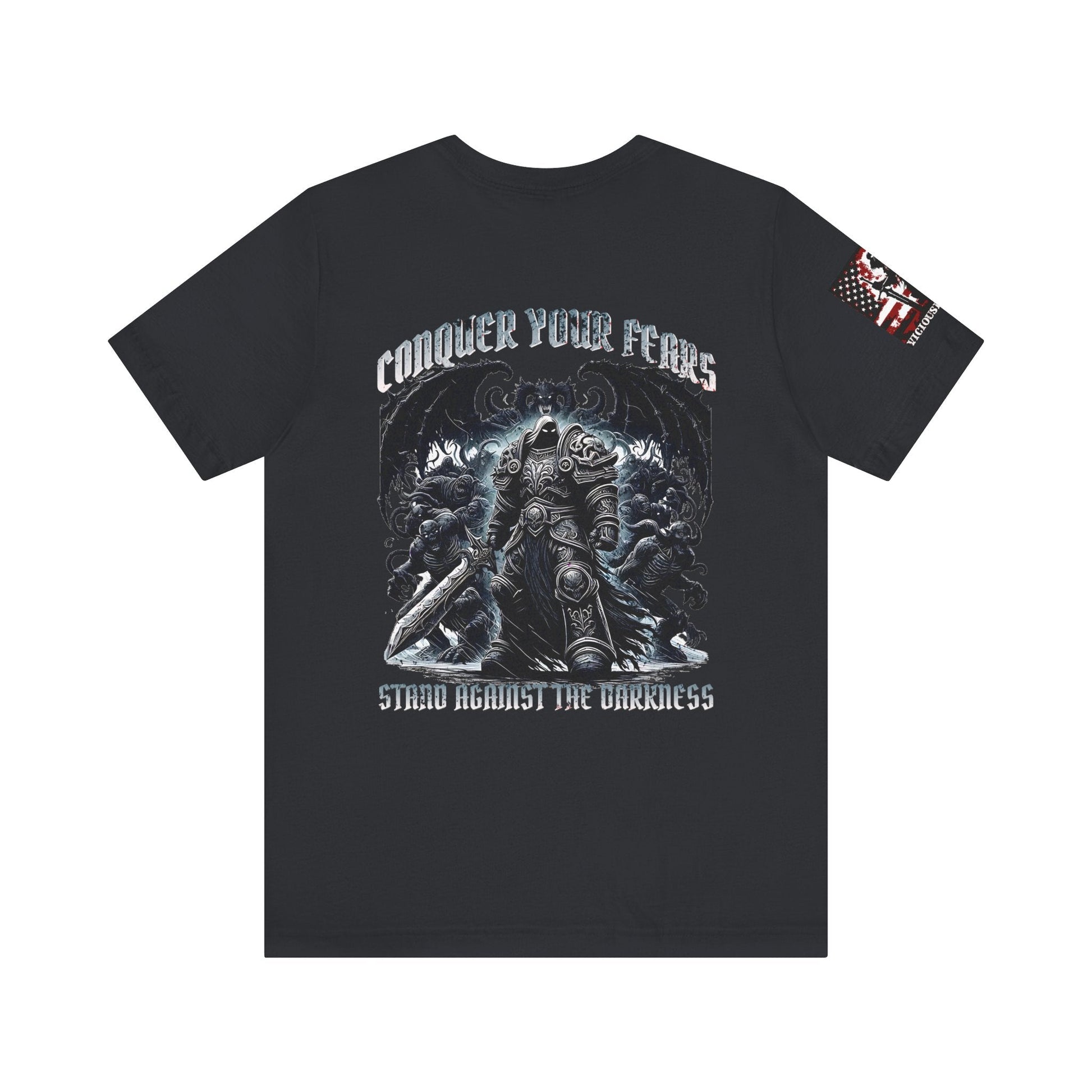 Conquer your fears - stand against the darkness - Unisex Jersey Short Sleeve Tee - VICIOUSLY CRUNK MERCH