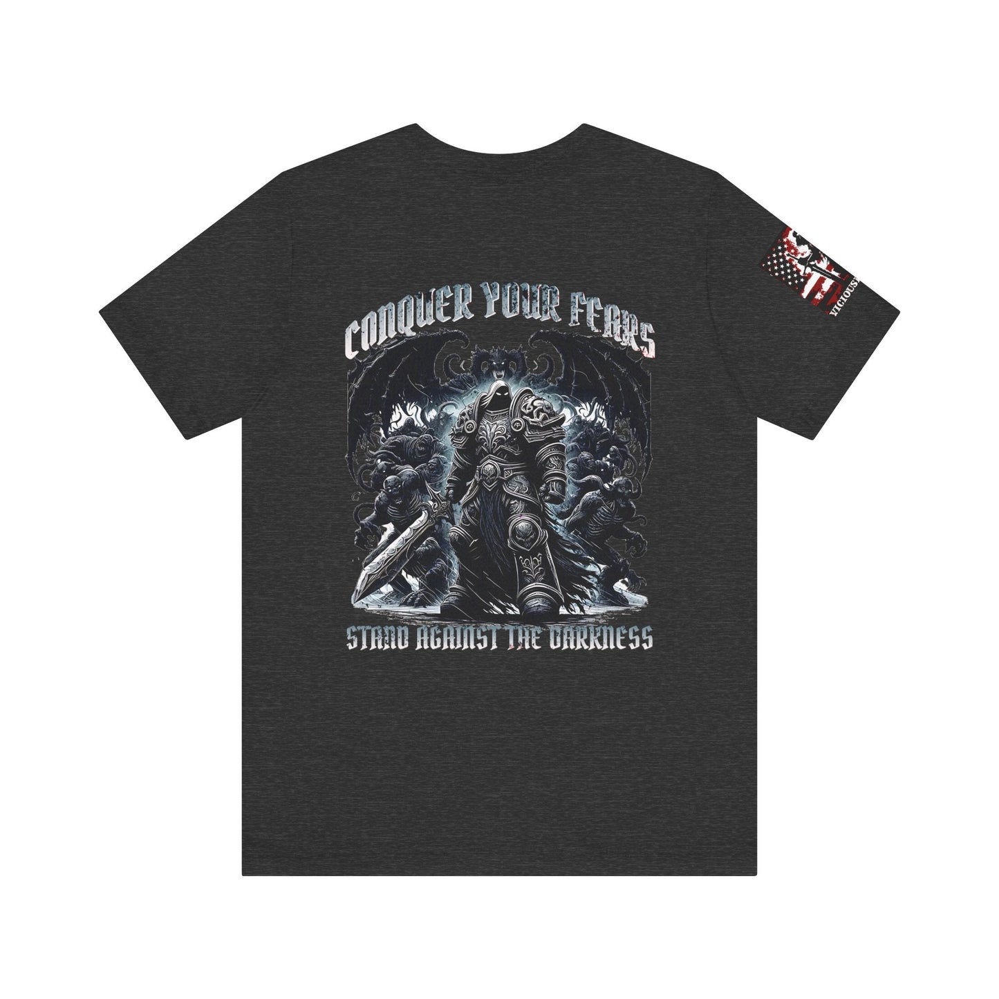 Conquer your fears - stand against the darkness - Unisex Jersey Short Sleeve Tee - VICIOUSLY CRUNK MERCH