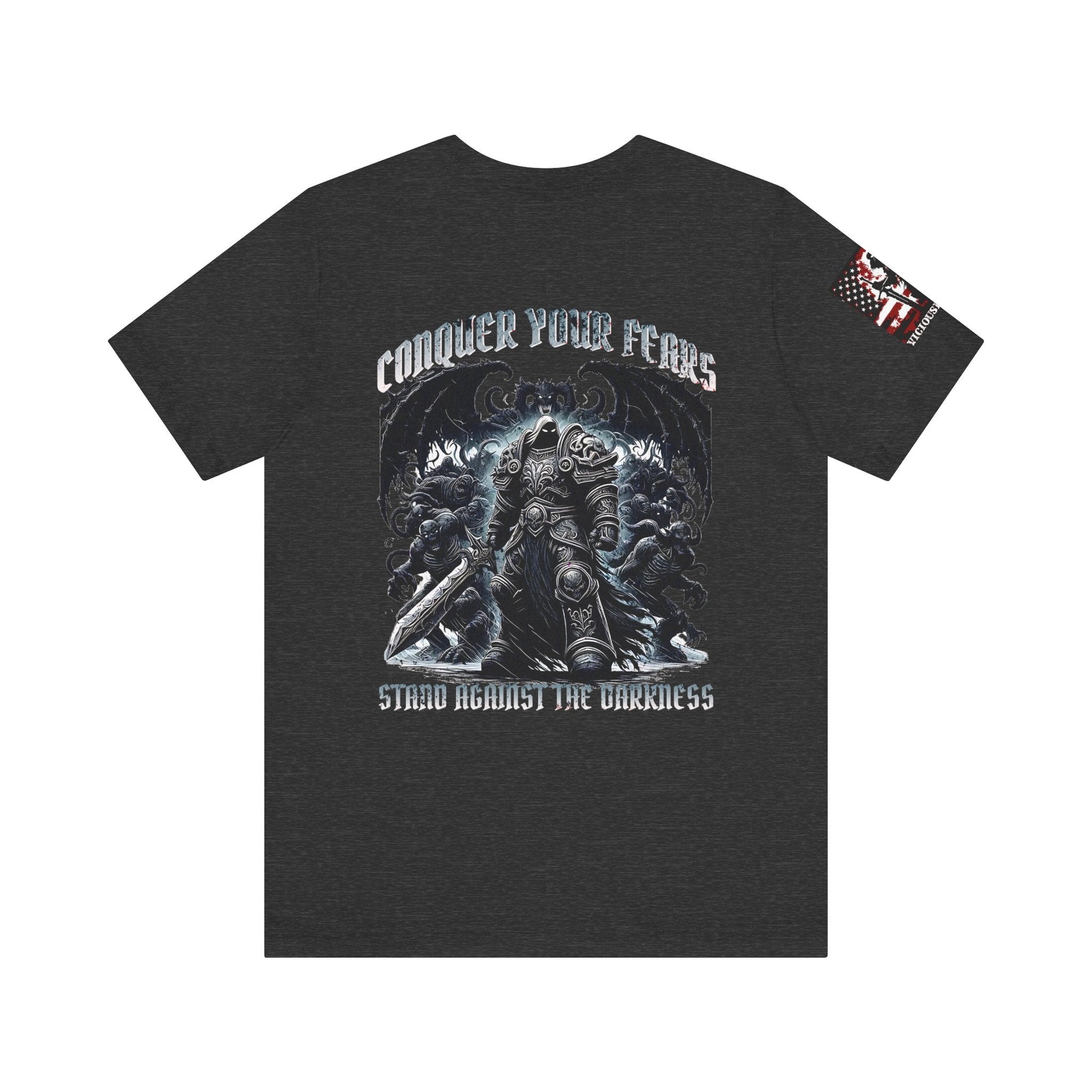 Conquer your fears - stand against the darkness - Unisex Jersey Short Sleeve Tee - VICIOUSLY CRUNK MERCH