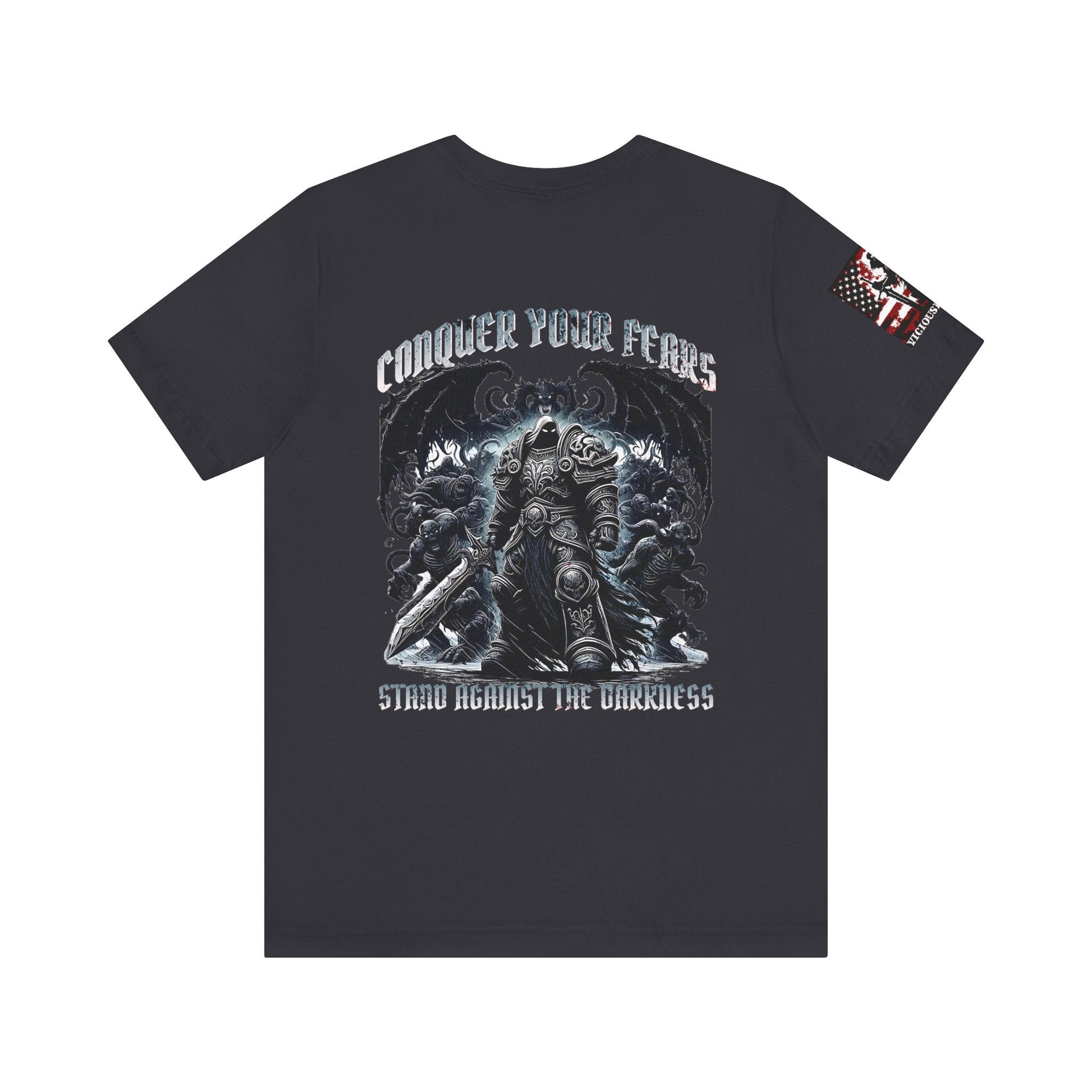 Conquer your fears - stand against the darkness - Unisex Jersey Short Sleeve Tee - VICIOUSLY CRUNK MERCH