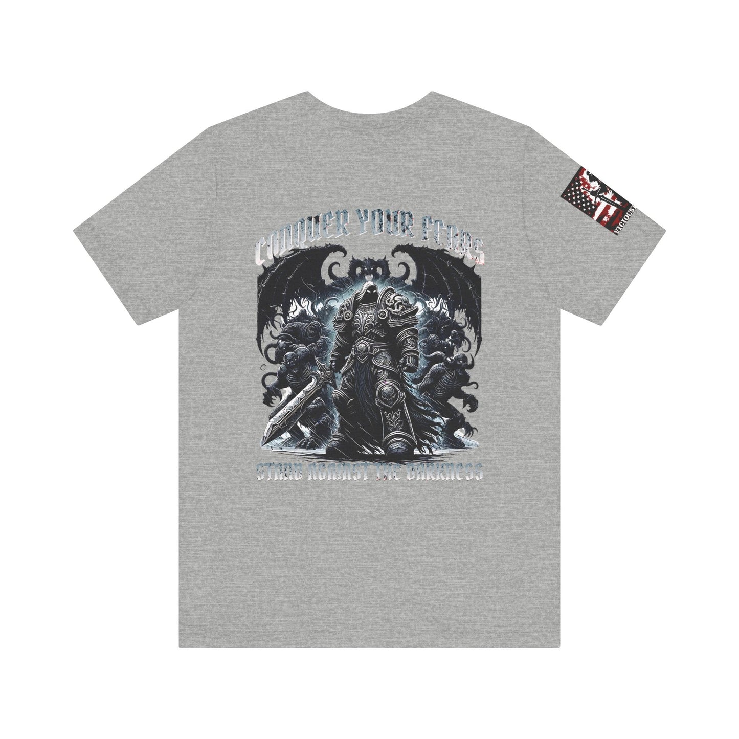 Conquer your fears - stand against the darkness - Unisex Jersey Short Sleeve Tee - VICIOUSLY CRUNK MERCH