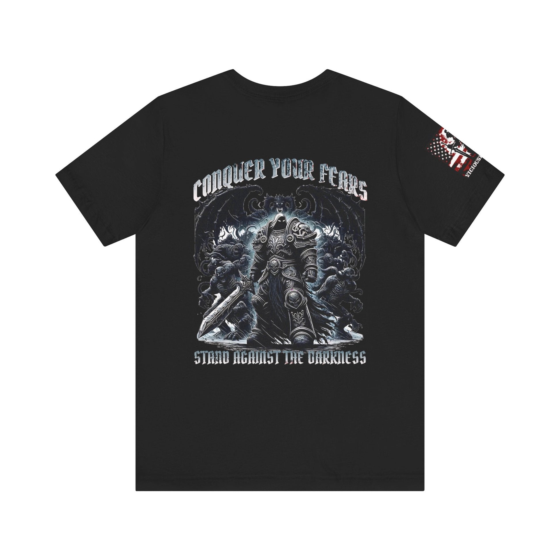 Conquer your fears - stand against the darkness - Unisex Jersey Short Sleeve Tee - VICIOUSLY CRUNK MERCH