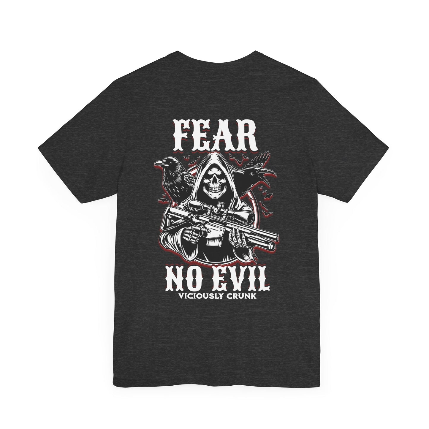 Fear no evil tshirt, Christian shirts, Religious shirts Faith - based shirts, grim reaper shirt, grim fear no evil tshirt, fearless t, - VICIOUSLY CRUNK MERCH