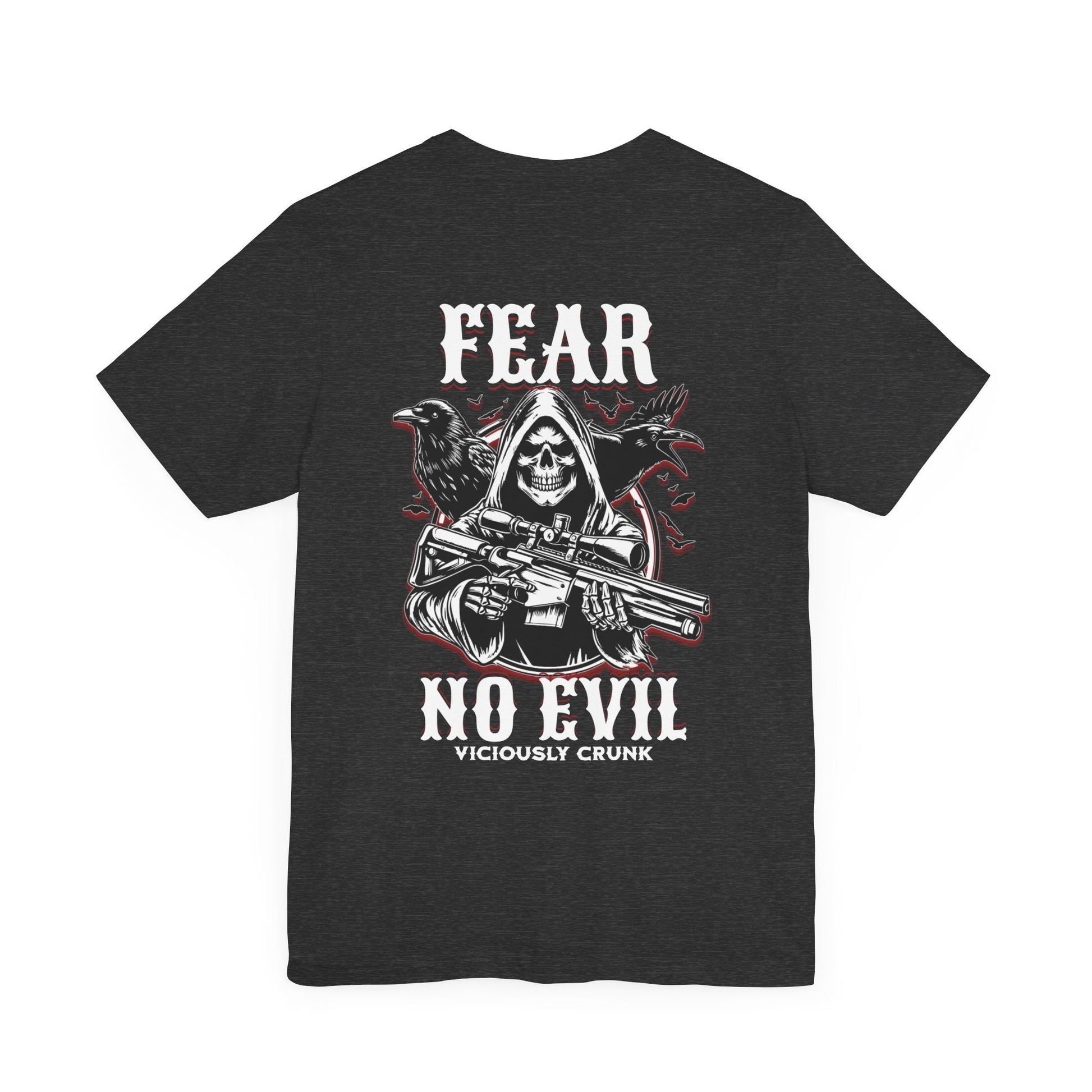 Fear no evil tshirt, Christian shirts, Religious shirts Faith - based shirts, grim reaper shirt, grim fear no evil tshirt, fearless t, - VICIOUSLY CRUNK MERCH