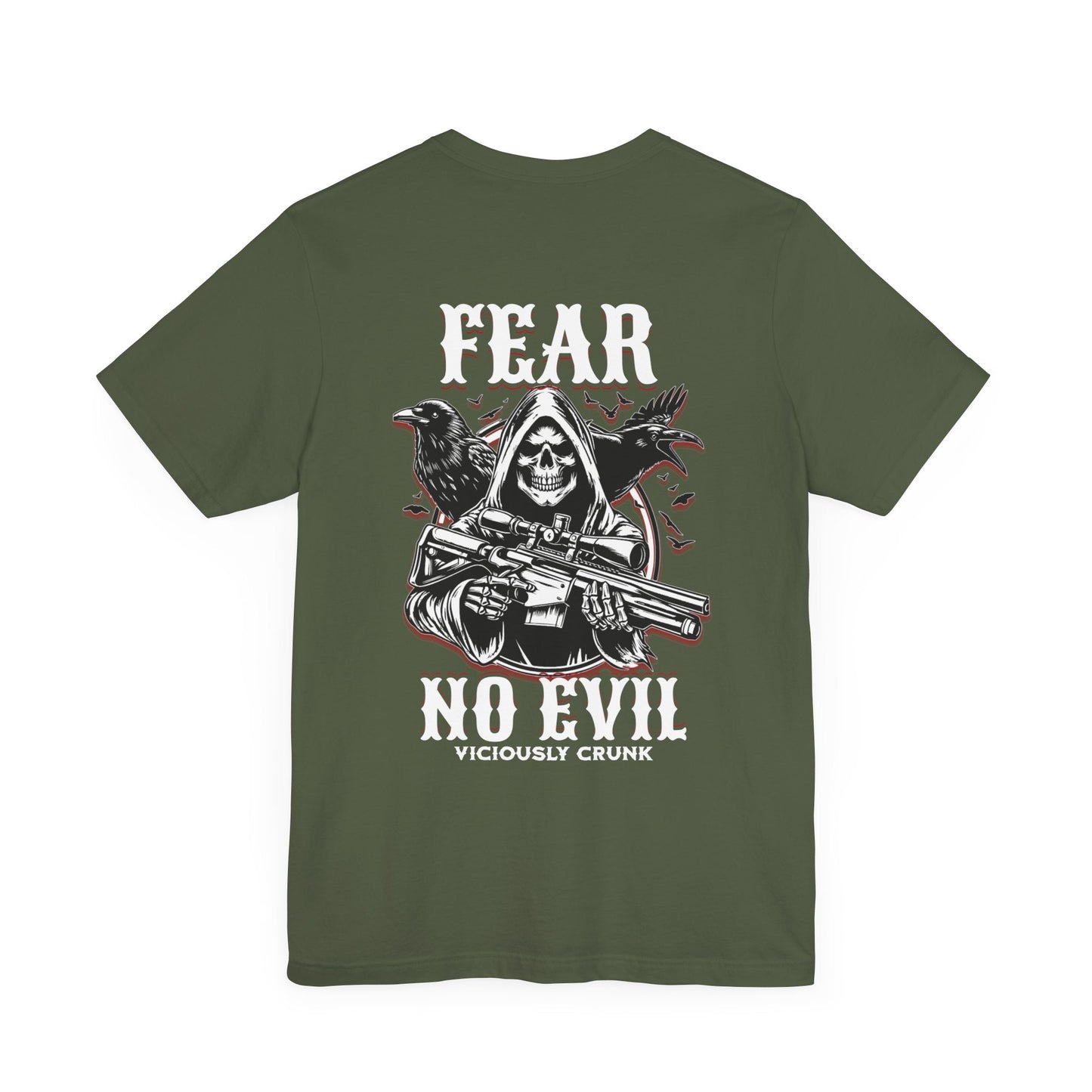 Fear no evil tshirt, Christian shirts, Religious shirts Faith - based shirts, grim reaper shirt, grim fear no evil tshirt, fearless t, - VICIOUSLY CRUNK MERCH