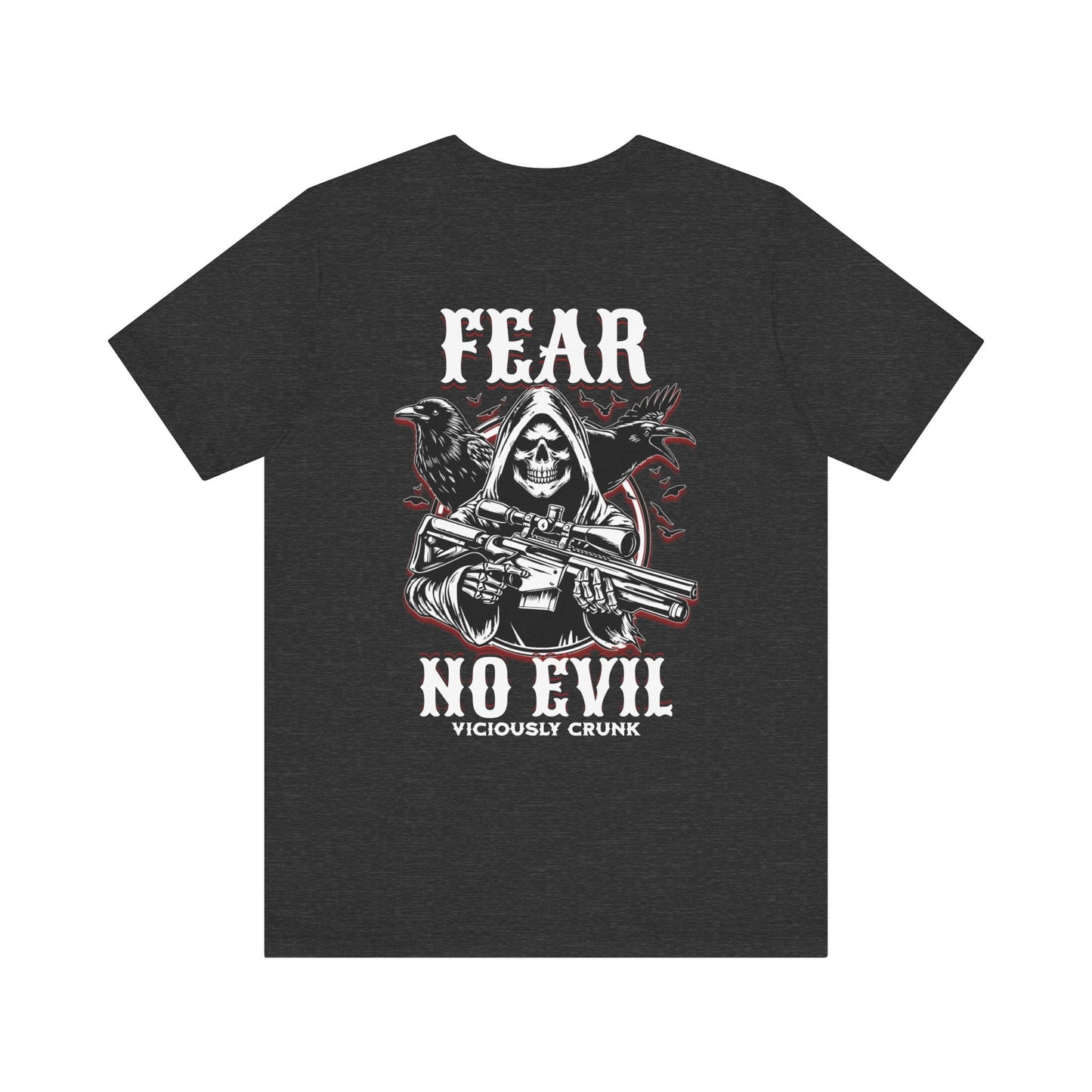 Fear no evil tshirt, Christian shirts, Religious shirts Faith - based shirts, grim reaper shirt, grim fear no evil tshirt, fearless t, - VICIOUSLY CRUNK MERCH