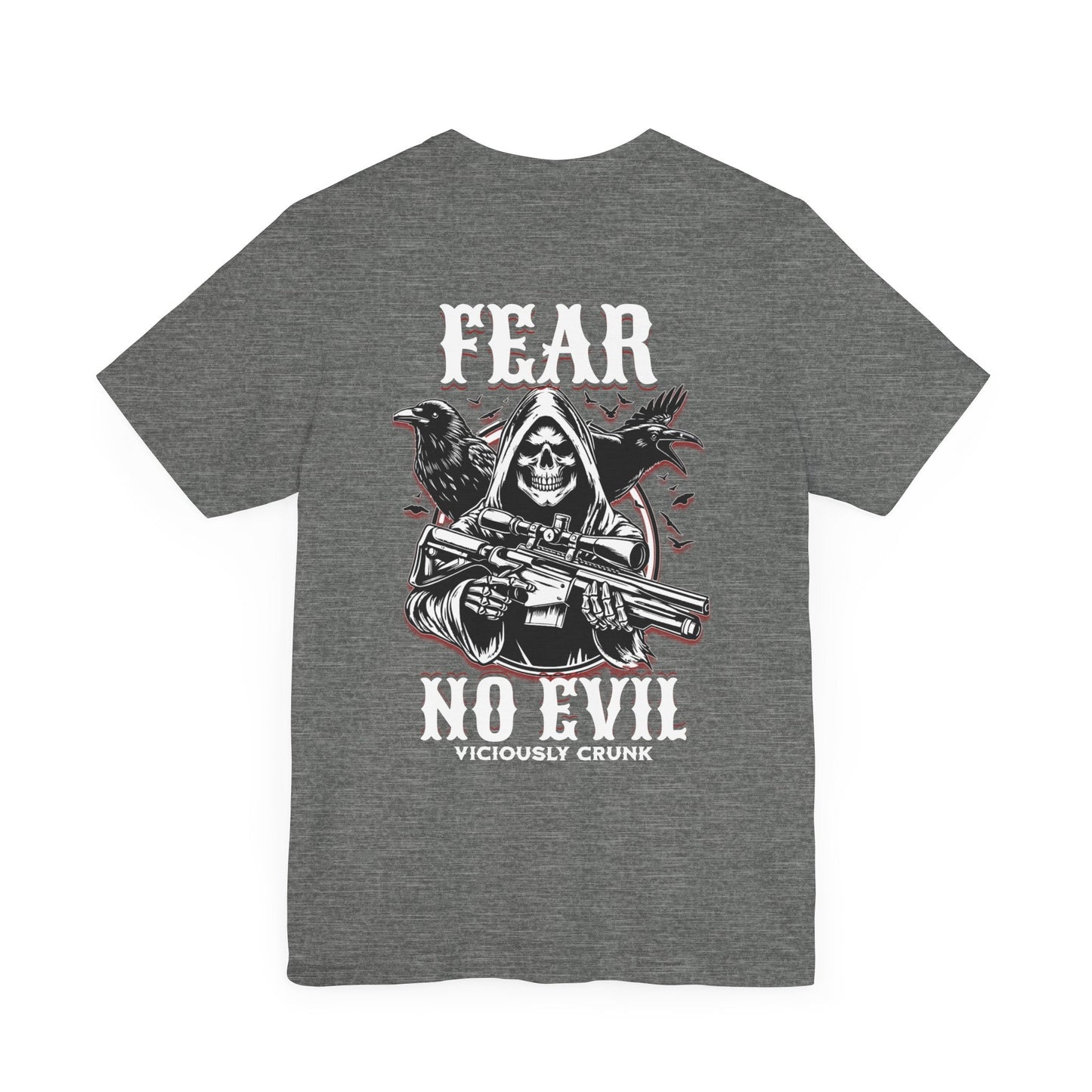 Fear no evil tshirt, Christian shirts, Religious shirts Faith - based shirts, grim reaper shirt, grim fear no evil tshirt, fearless t, - VICIOUSLY CRUNK MERCH